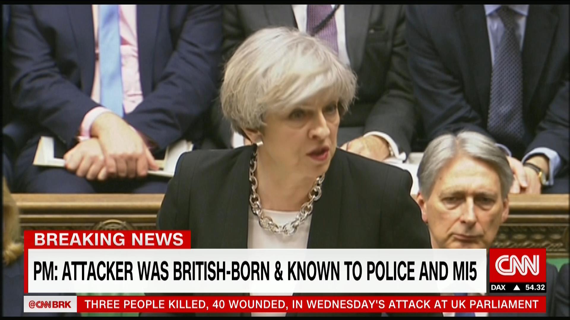 تيريزا ماي: منفذ هجوم لندن بريطاني الجنسية ونعتقد أنه تأثر بـ"الأيدولوجية الإسلامية"