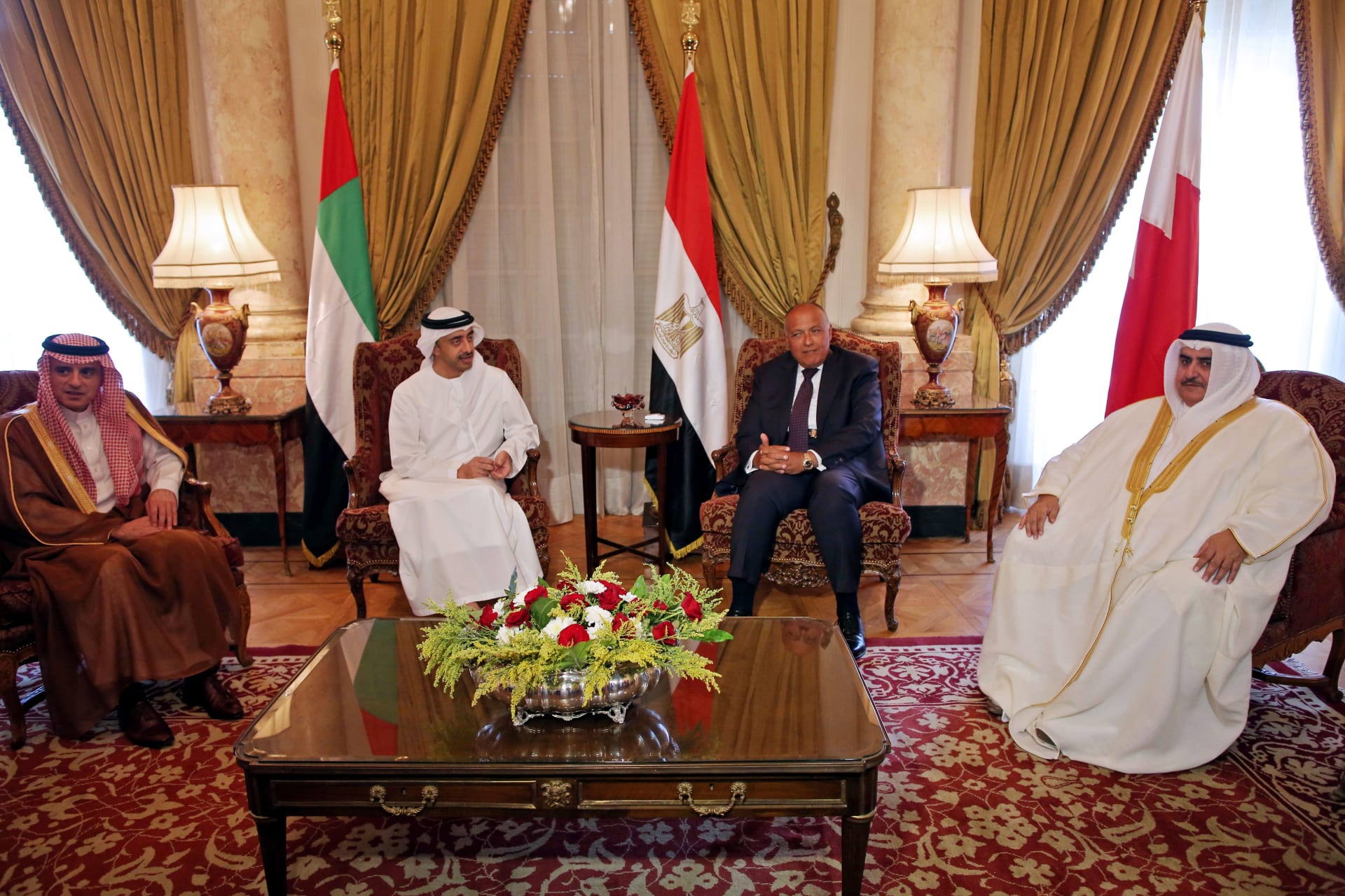 اجتماع لوزراء خارجية السعودية ومصر والإمارات والبحرين بمشاركة تيلرسون في جدة الأربعاء 