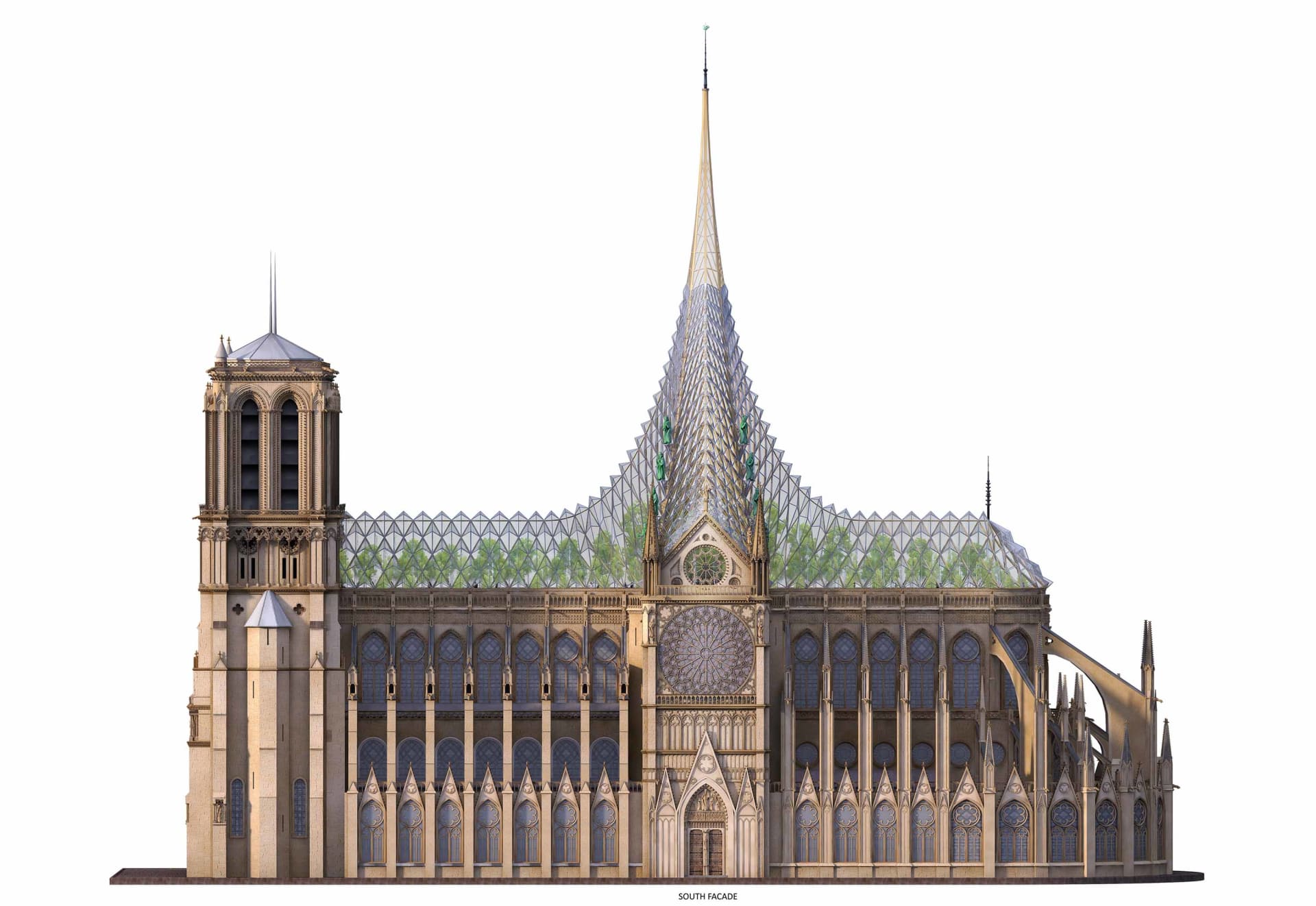 مهندس معماري يكشف عن تصميم صديق للبيئة لكاتدرائية نوتردام