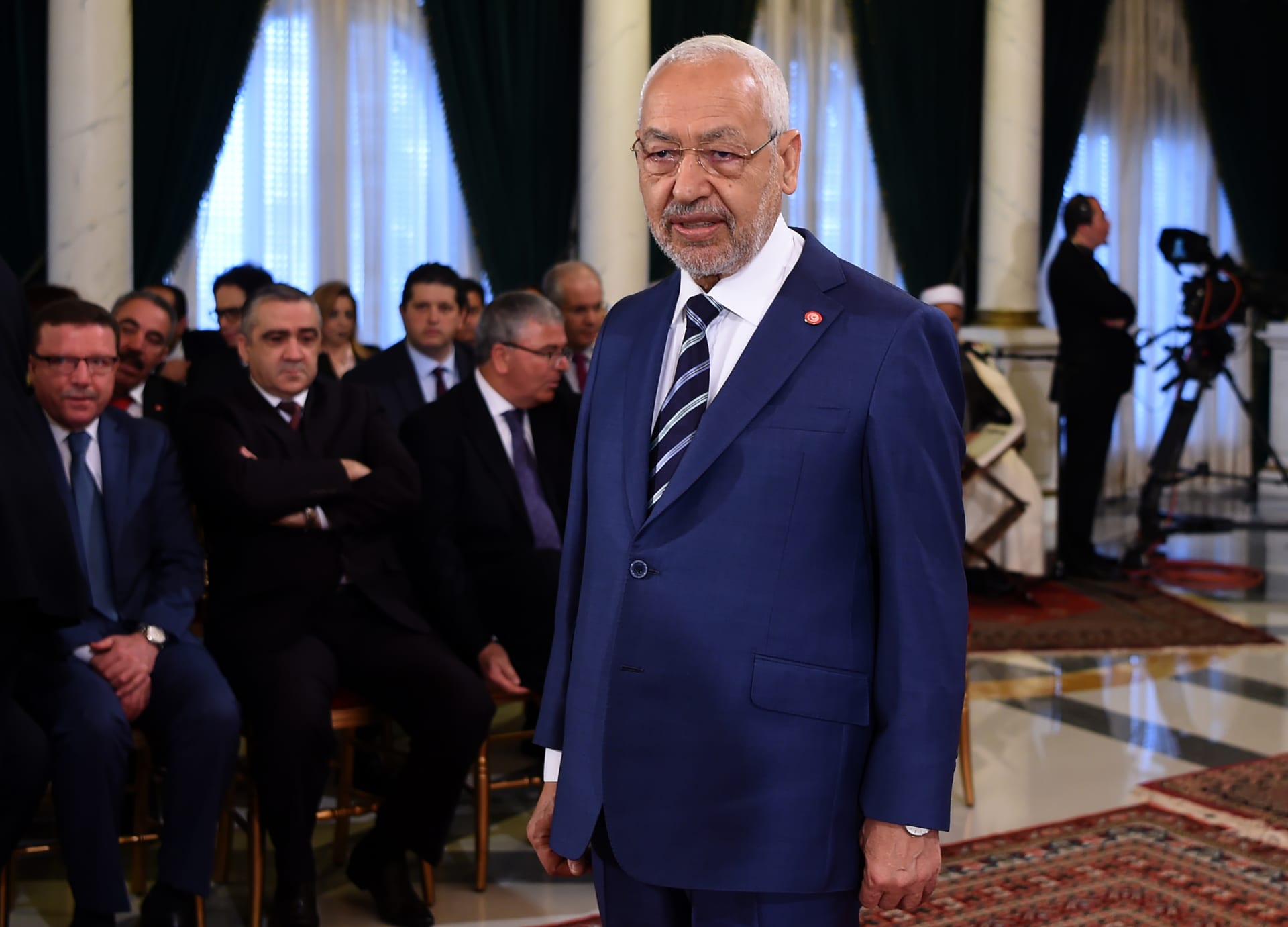راشد الغنوشي الزعيم التاريخي لحزب النهضة في تونس 