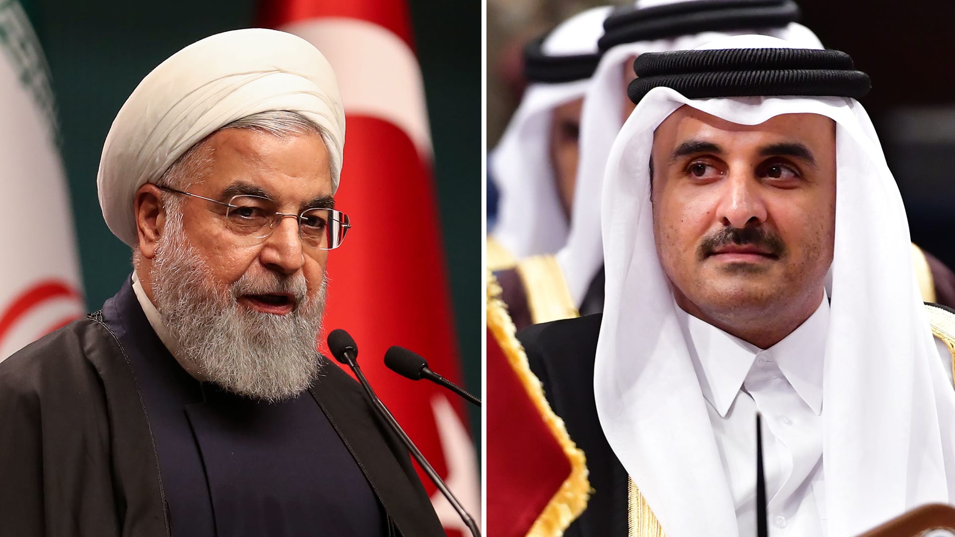 أمير قطر يتصل بالرئيس الإيراني.. ظريف يزور الدوحة.. وروحاني: بعض الدول تسعى لترويج الفوضى 