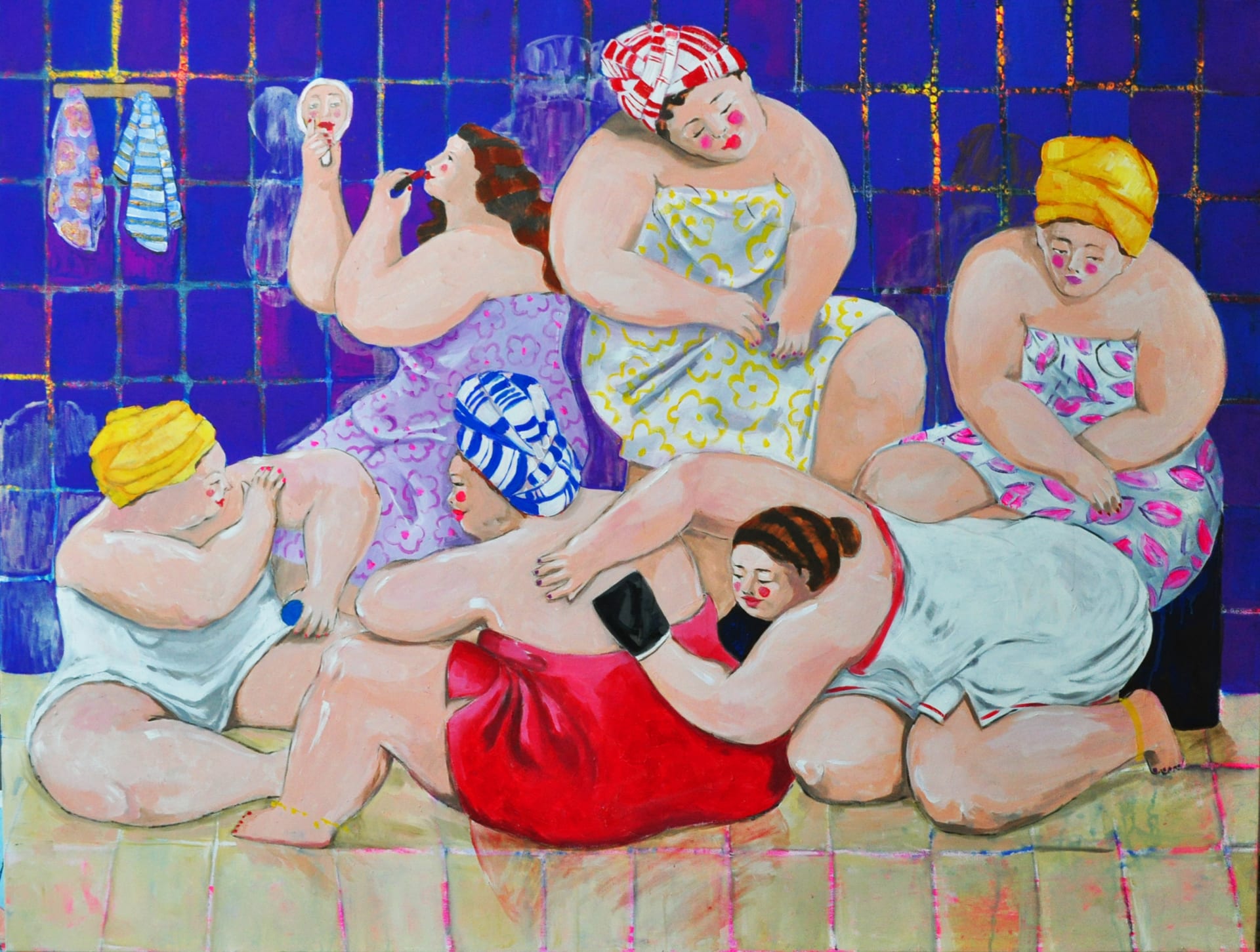 "جارات قوس القزح".. لوحات تدعو النساء إلى التصالح مع أجسادهن