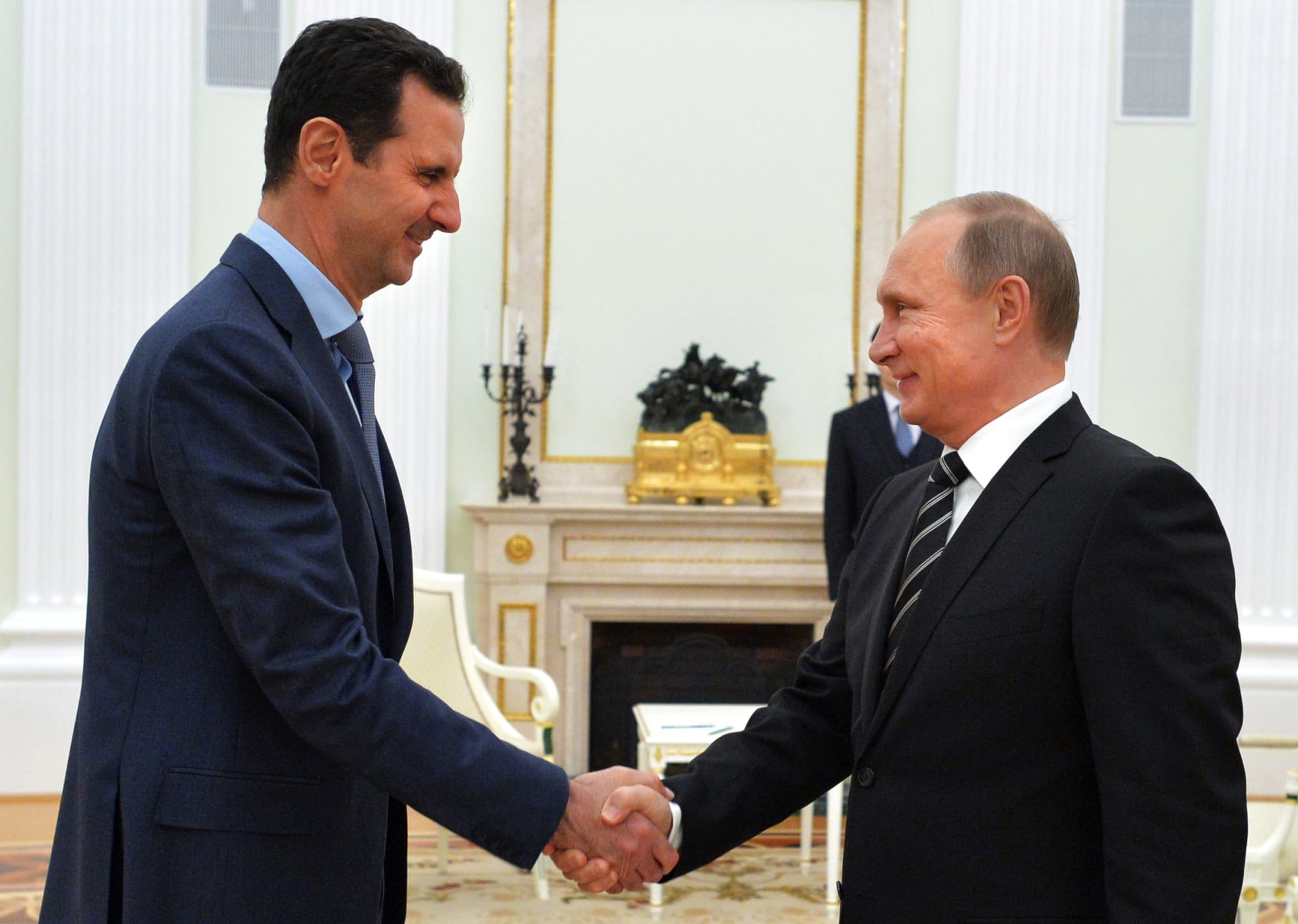 صورة للرئيس السوري بشار الأسد والرئيس الروسي فلاديمير بوتين