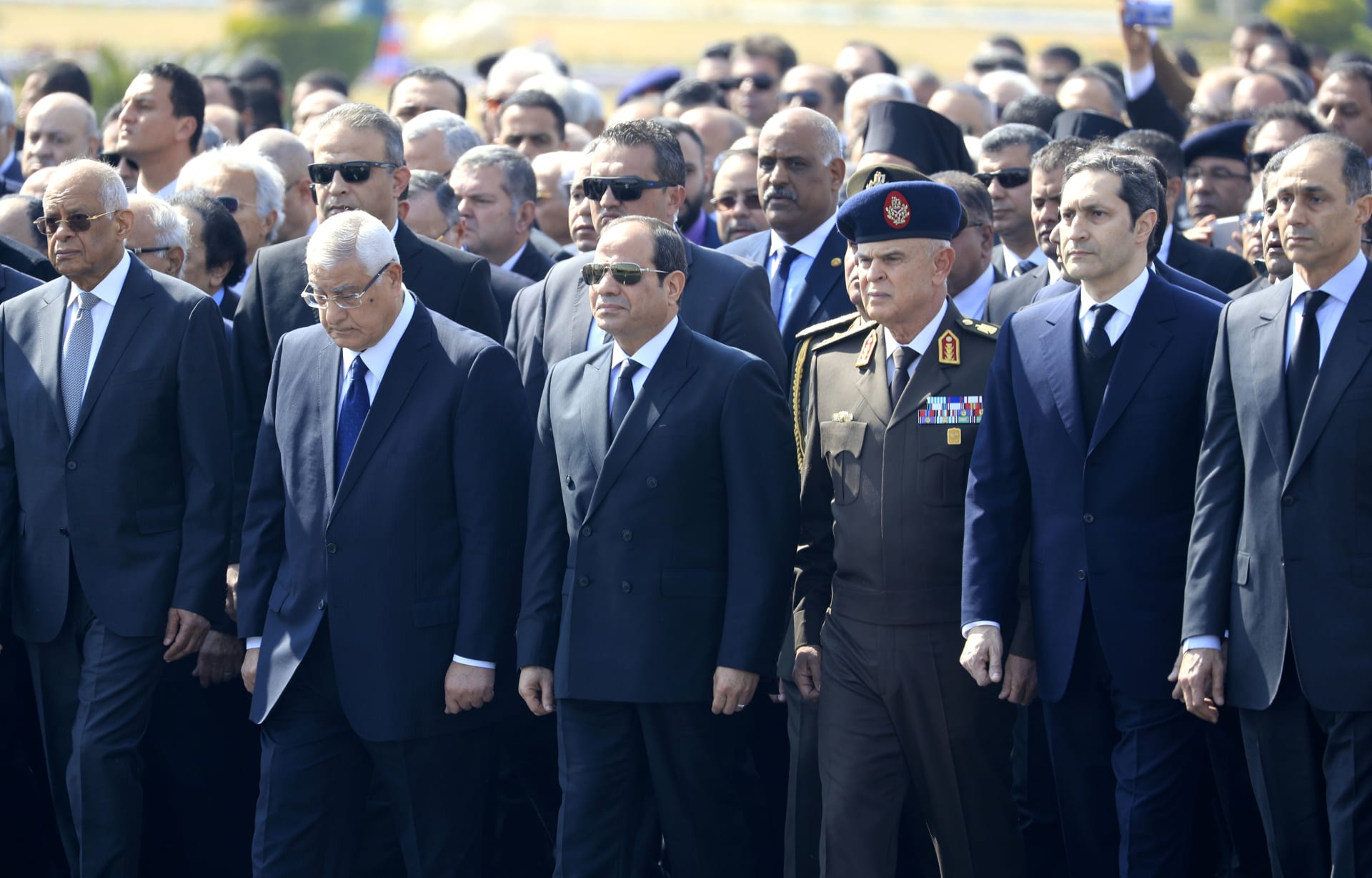 مراسم جنازة الرئيس المصري الأسبق حسني مبارك