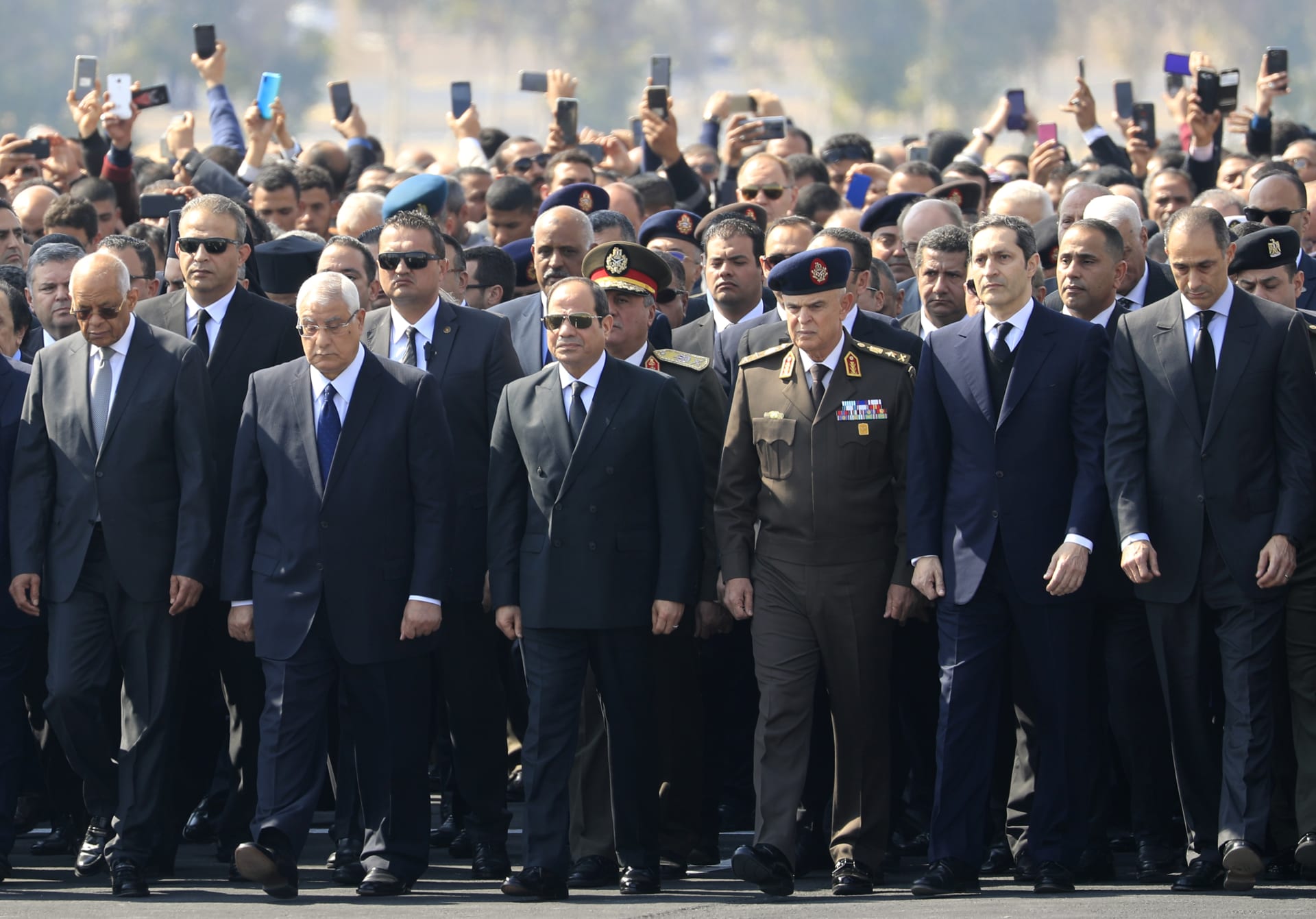 مراسم جنازة الرئيس المصري الأسبق حسني مبارك 
