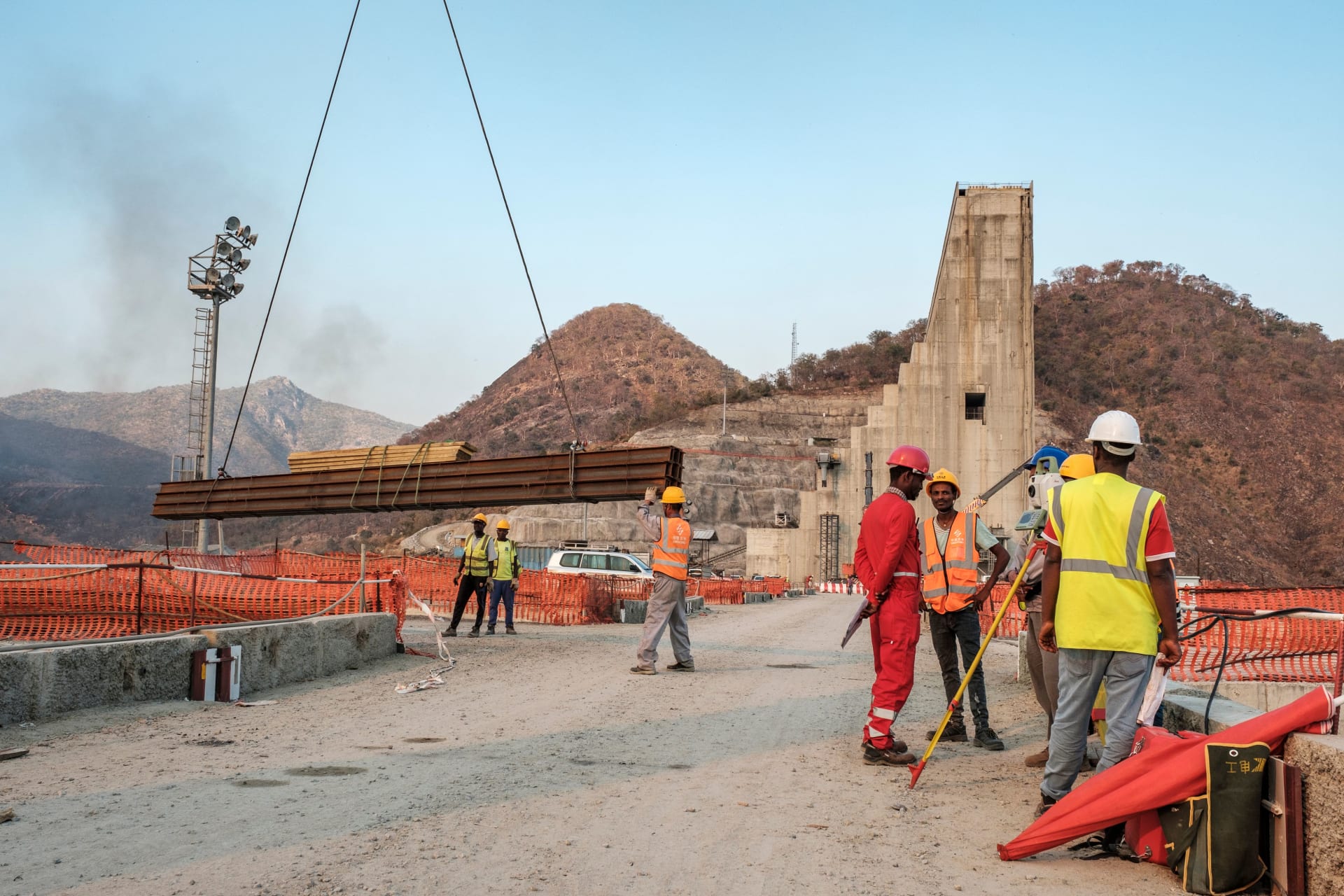 صورة أرشيفية من أعمال البناء في سد النهضة في ديسمبر 2019