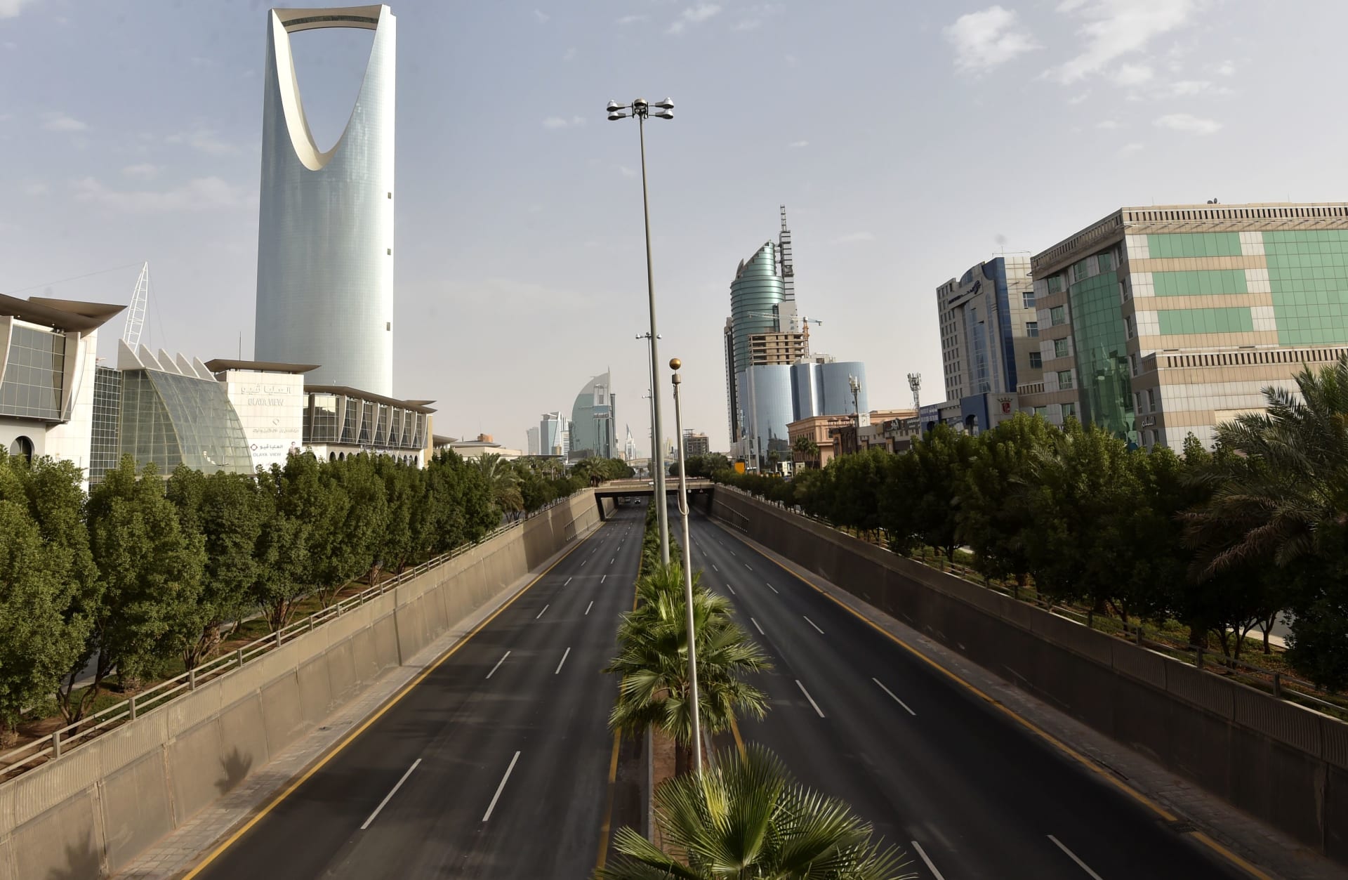 العاصمة السعودية الرياض خلال ساعات حظر التجوال