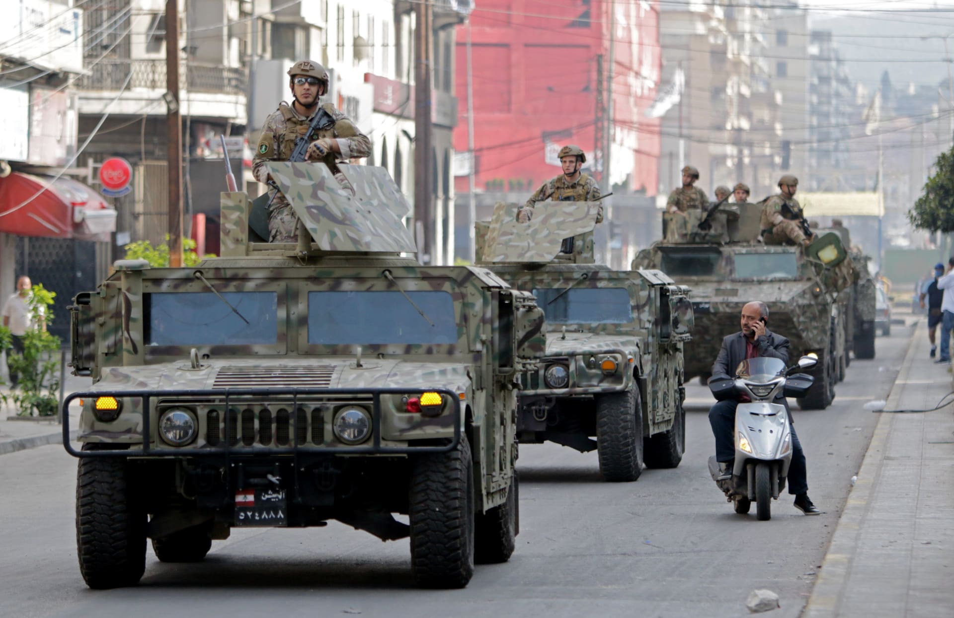 قوة من الجيش اللبناني في مدينة طرابلس شهر نيسان الماضي