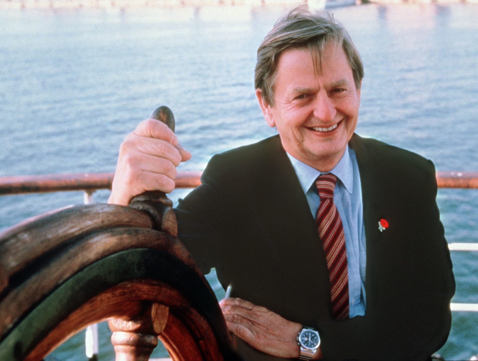 صورة أرشيفية لرئيس وزراء السويد أولوف بالمه عام 1980