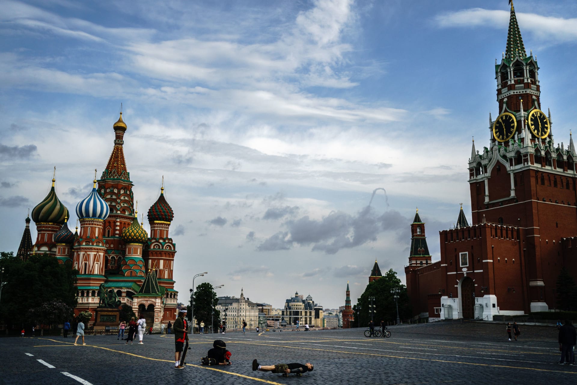 الميدان الأحمر بوسط العاصمة الروسية موسكو