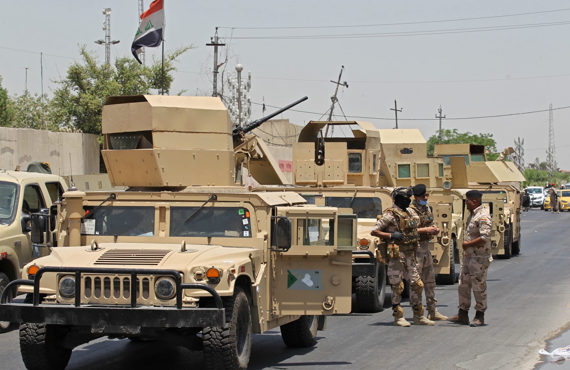 آليات عسكرية تابعة للجيش العراقي في العاصمة بغداد