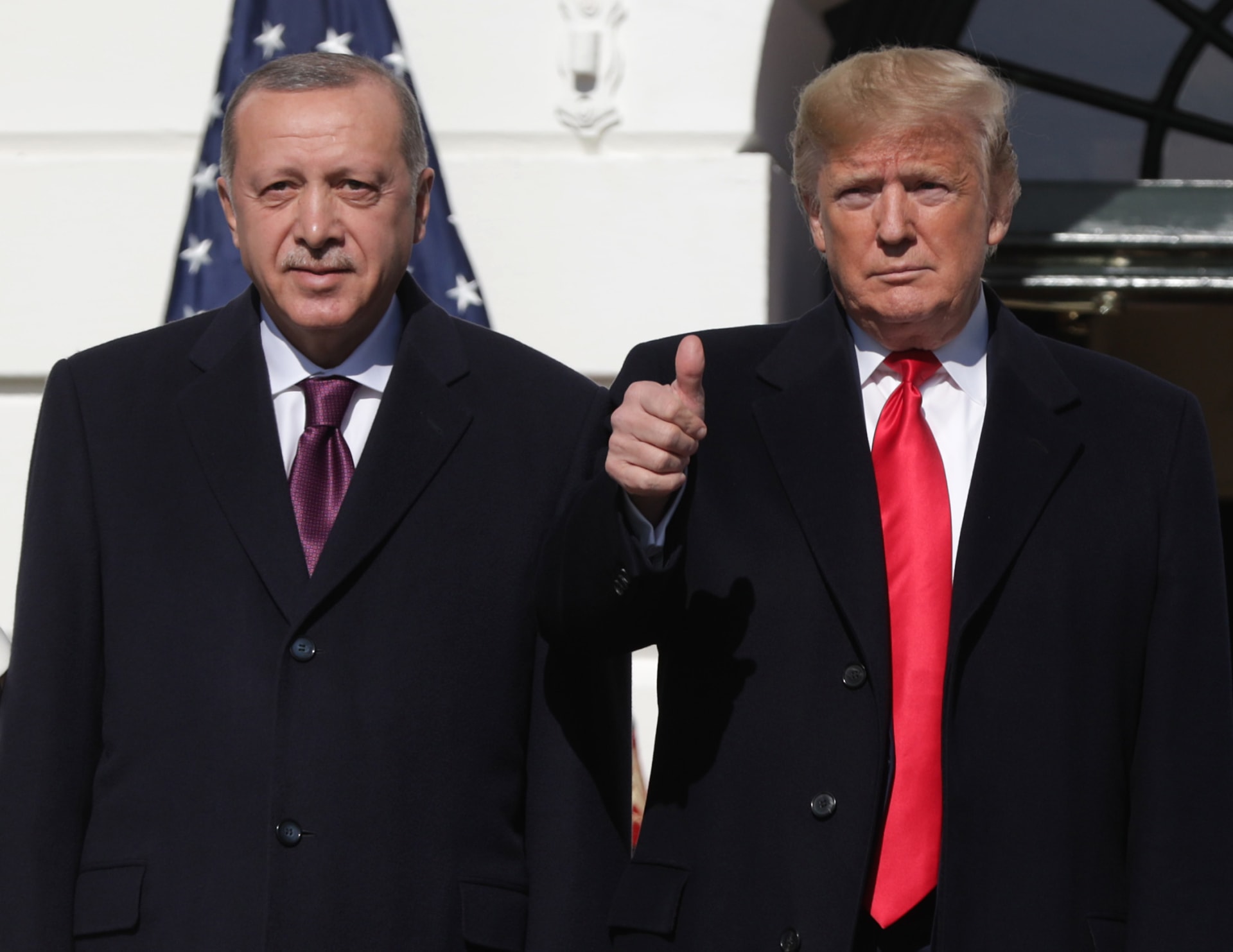 الرئيس الأمريكي دونالد ترامب ونظيره التركي رجب طيب أردوغان