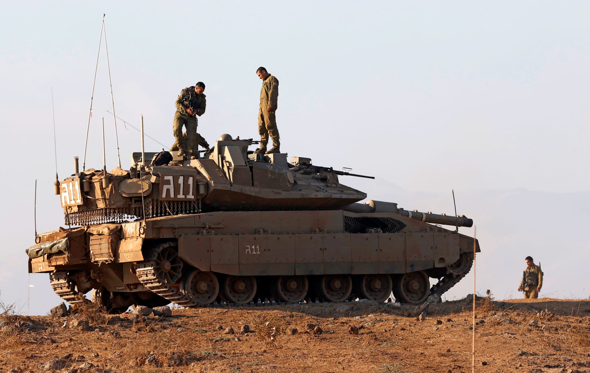 صورة أرشيفية لدبابة إسرائيلية خلال تمرينات في الجولان بـ4 أغسطس 2020
