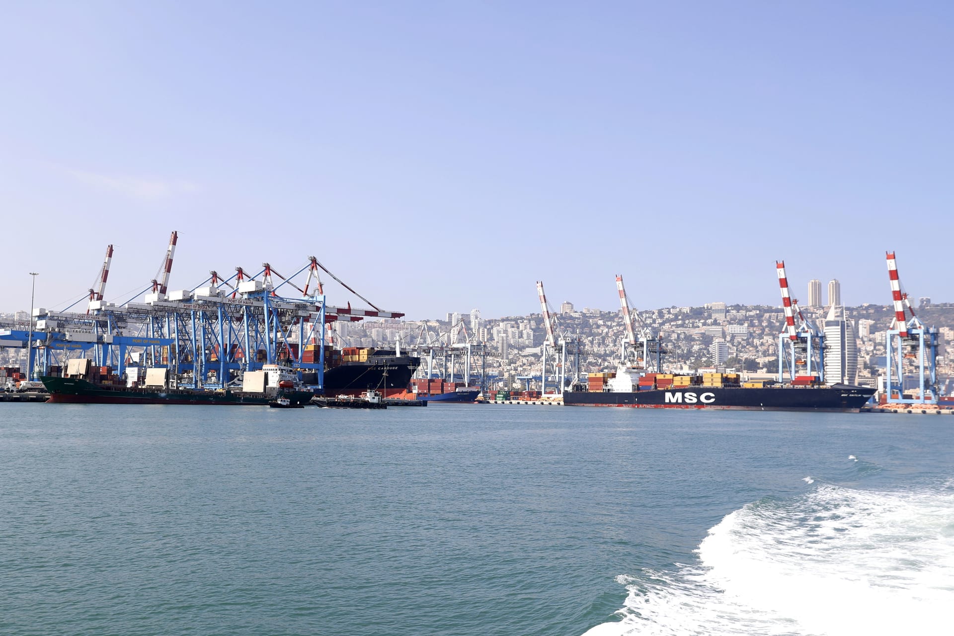 صورة ارشيفية من ميناء حيفا العام 2019