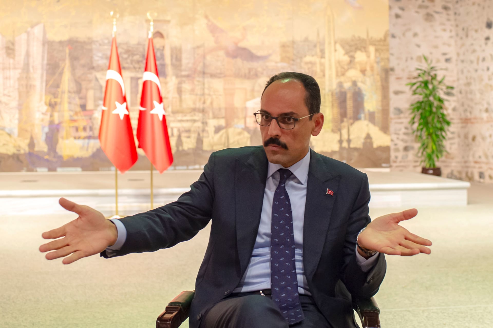 صورة أرشيفية للمتحدث باسم الرئاسة التركية، إبراهيم قالن 