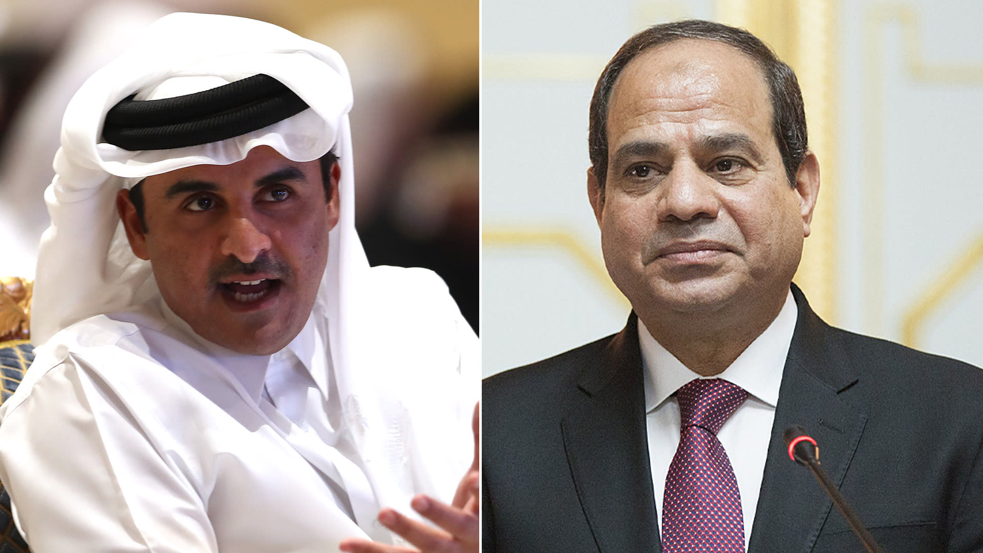 السيسي يتلقى برقية من أمير قطر للعزاء في ضحايا حادث قطاري سوهاج