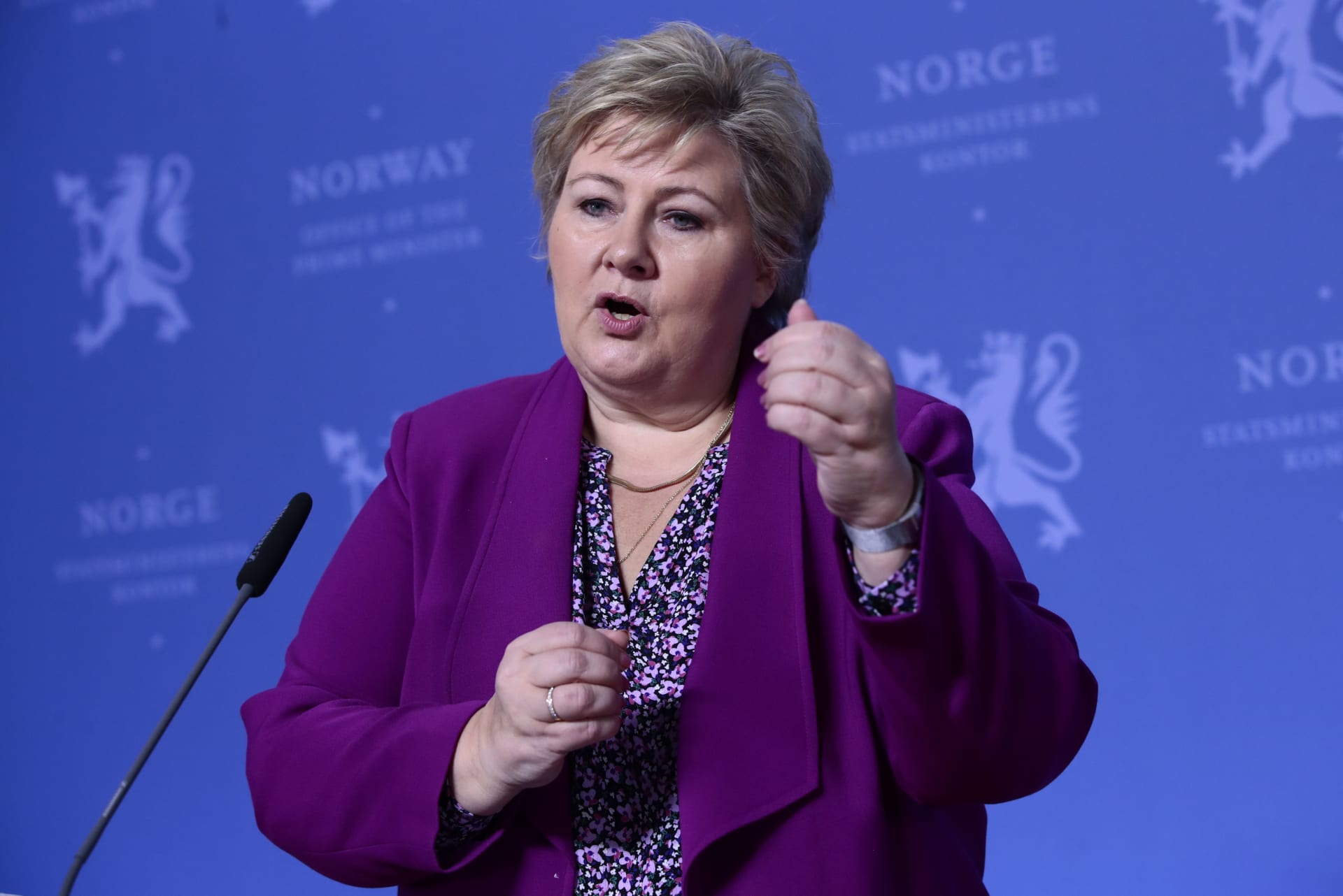  رئيسة وزراء النرويج إرنا سولبرغ - صورة أرشيفية