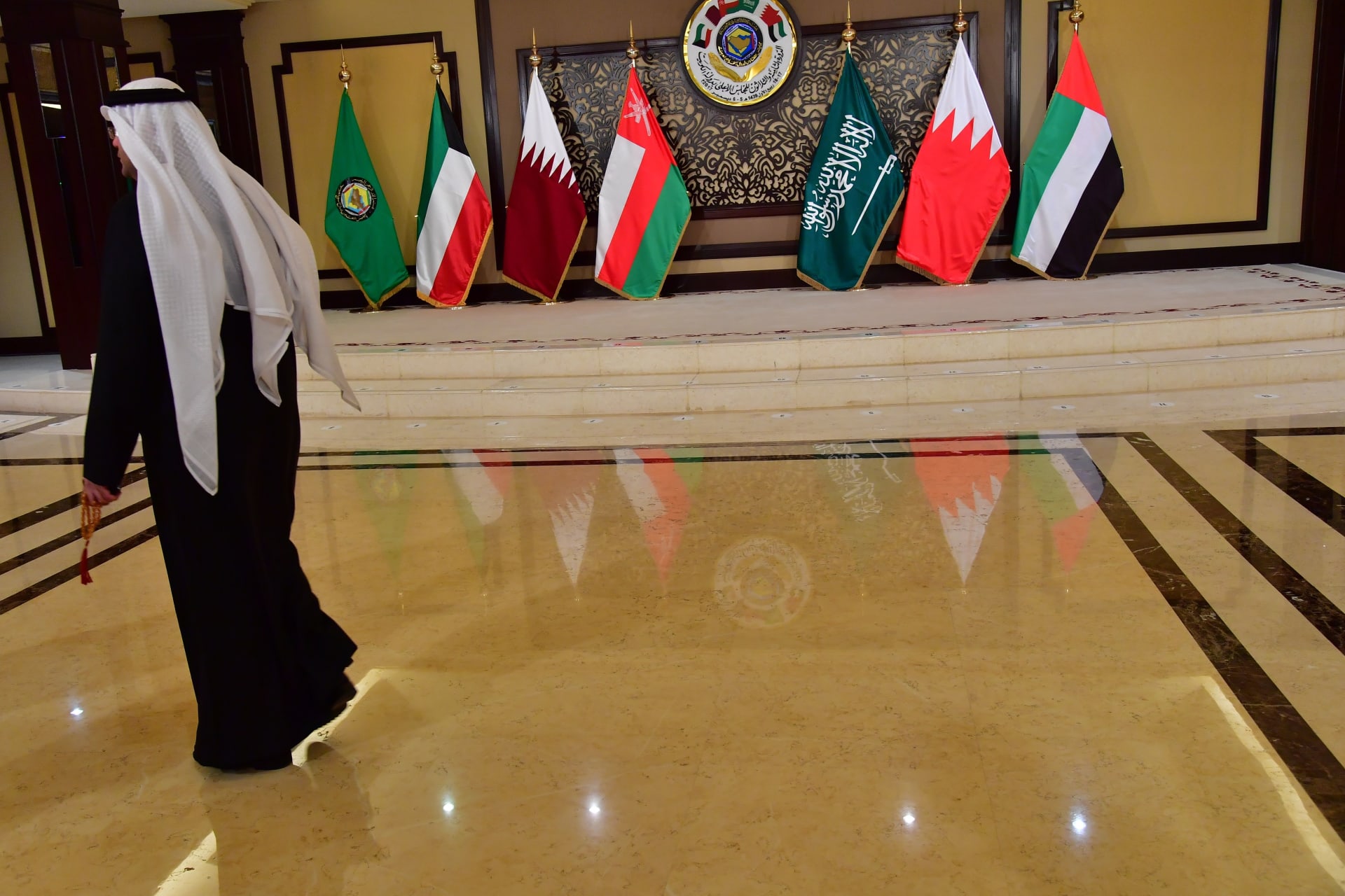 صورة أرشيفية لأعلام الدول الأعضاء بمجلس التعاون الخليجي 