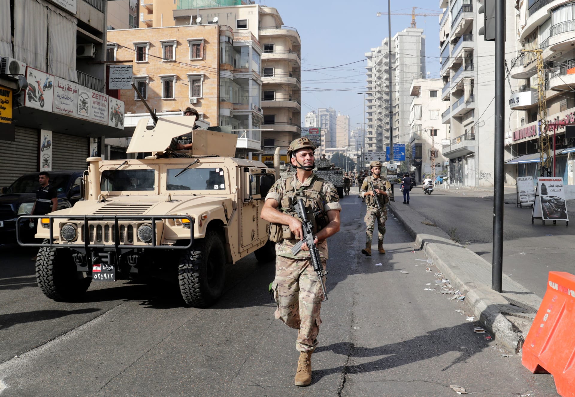 من انتشار قوات الجيش اللبناني في العاصمة بيروت 