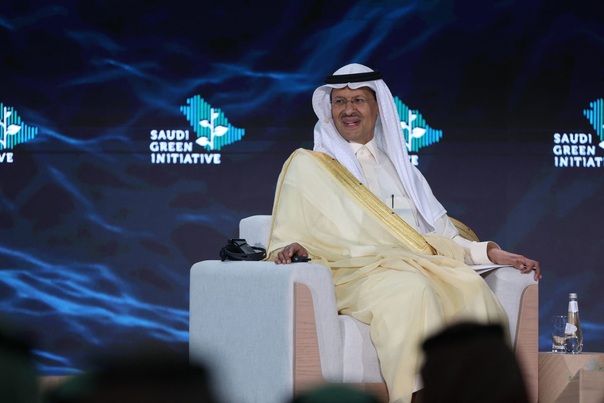 وزير الطاقة السعودي الأمير عبد العزيز بن سلمان في مؤتمر مبادرة السعودية الخضراء في الرياض 