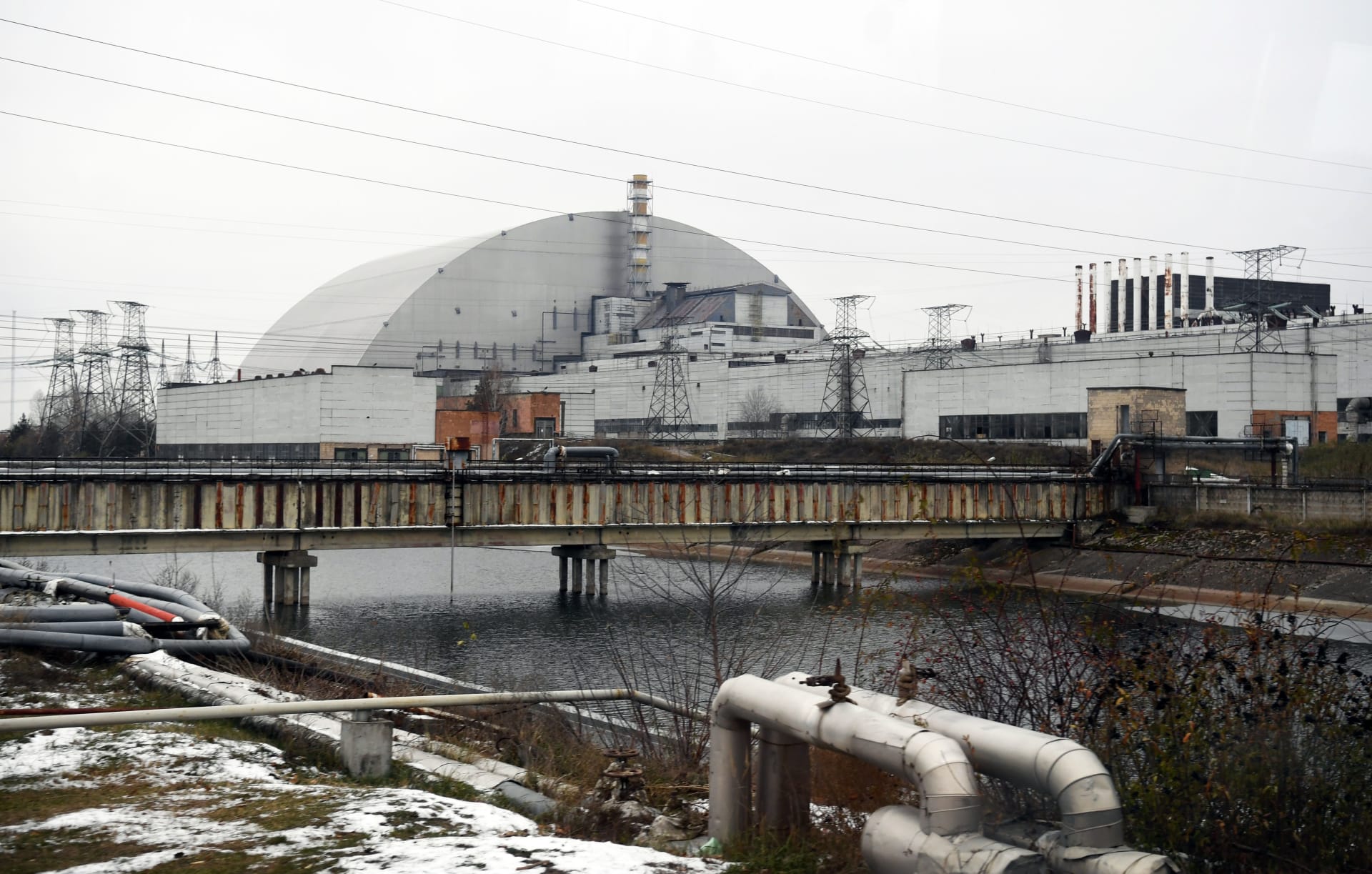 جانب من محطة تشيرنوبل النووية