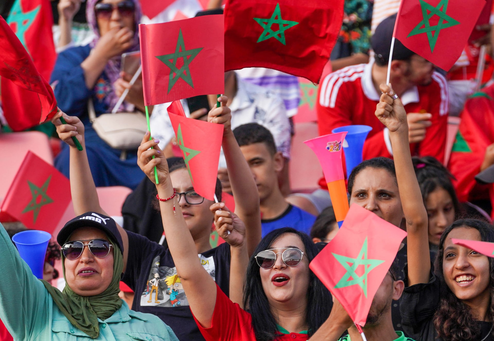 صورة أرشيفية لمشجعي المنتخب المغربي 