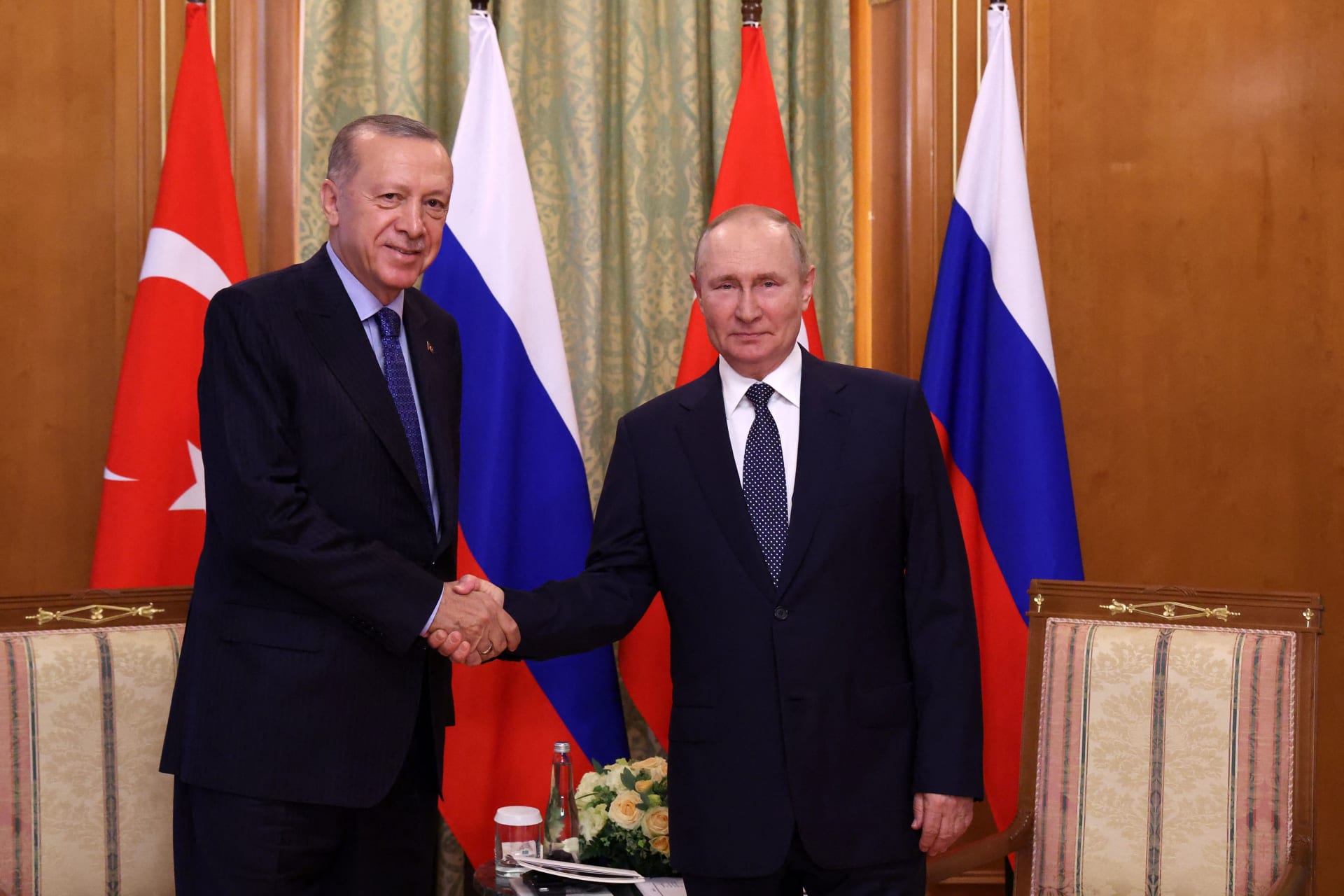 أردوغان يبحث مع بوتين إمكانية تحويل صفقة الحبوب إلى اتفاق سلام