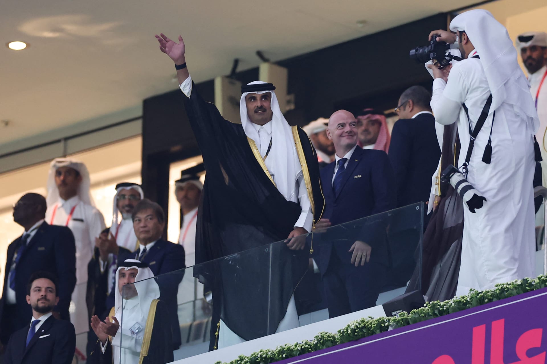 أمير قطر في حفل افتتاح كأس العالم