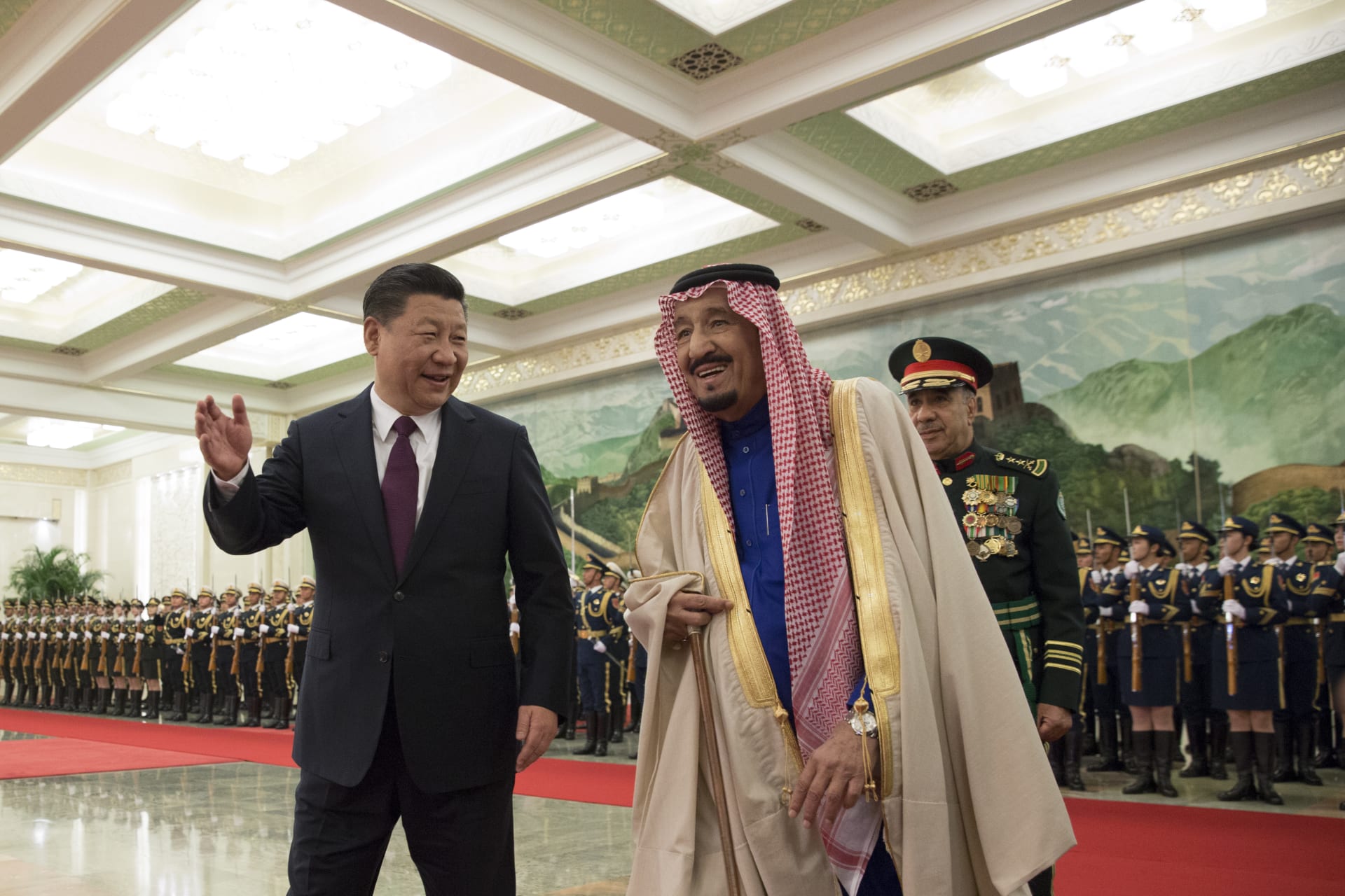 صورة أرشيفية من زيارة الملك سلمان إلى الصين في مارس 2017