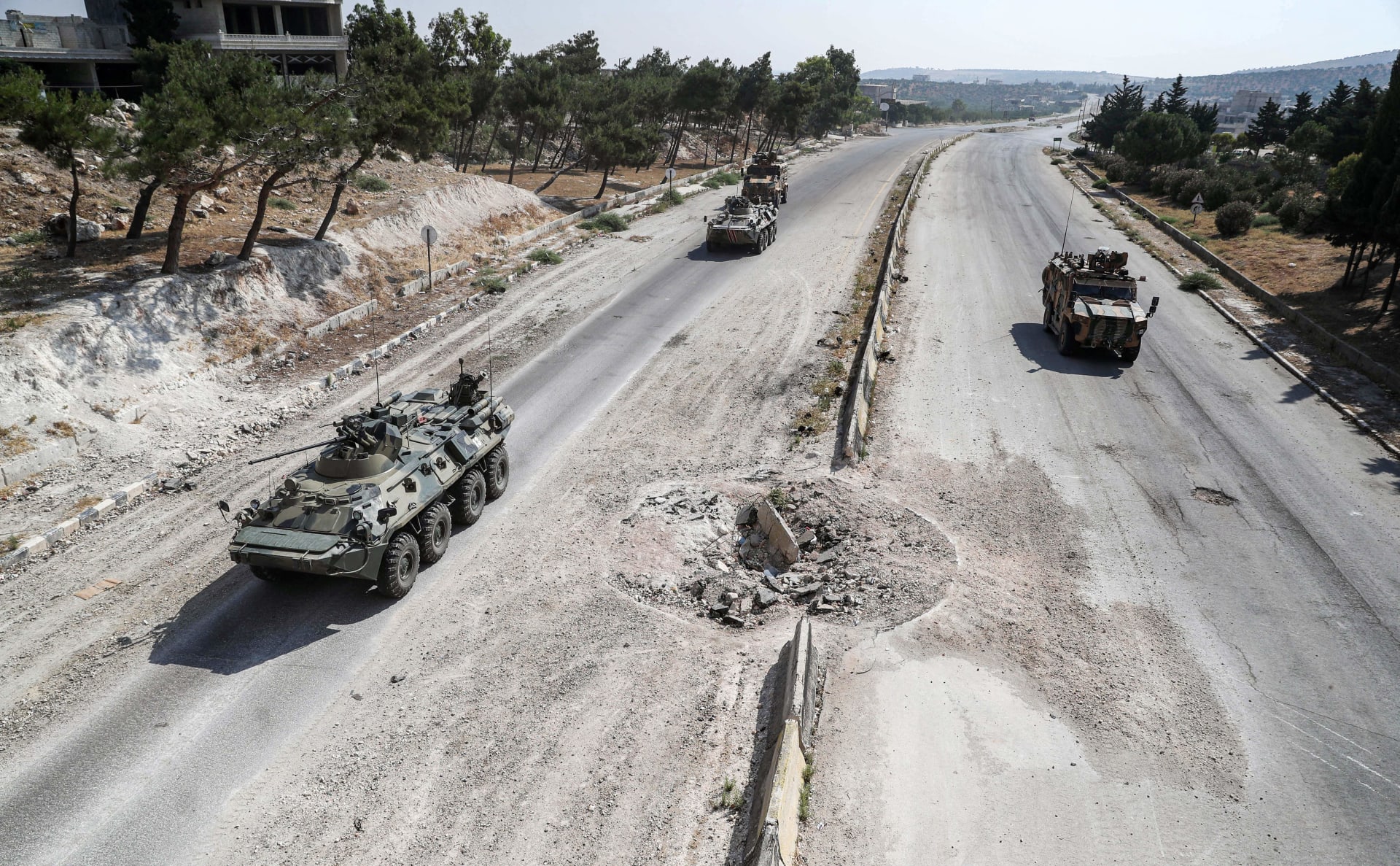 دوريات روسية وتركية شمال سوريا 