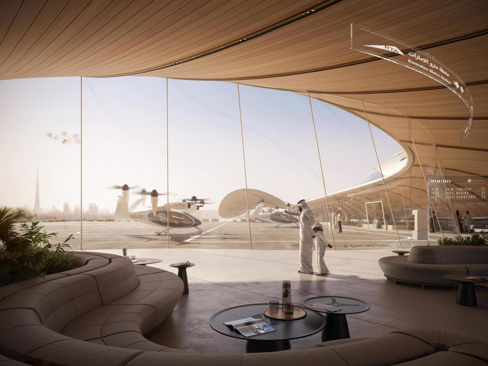 في دبي.. الكشف عن تصميم مطار لسيارات الأجرة الطائرة