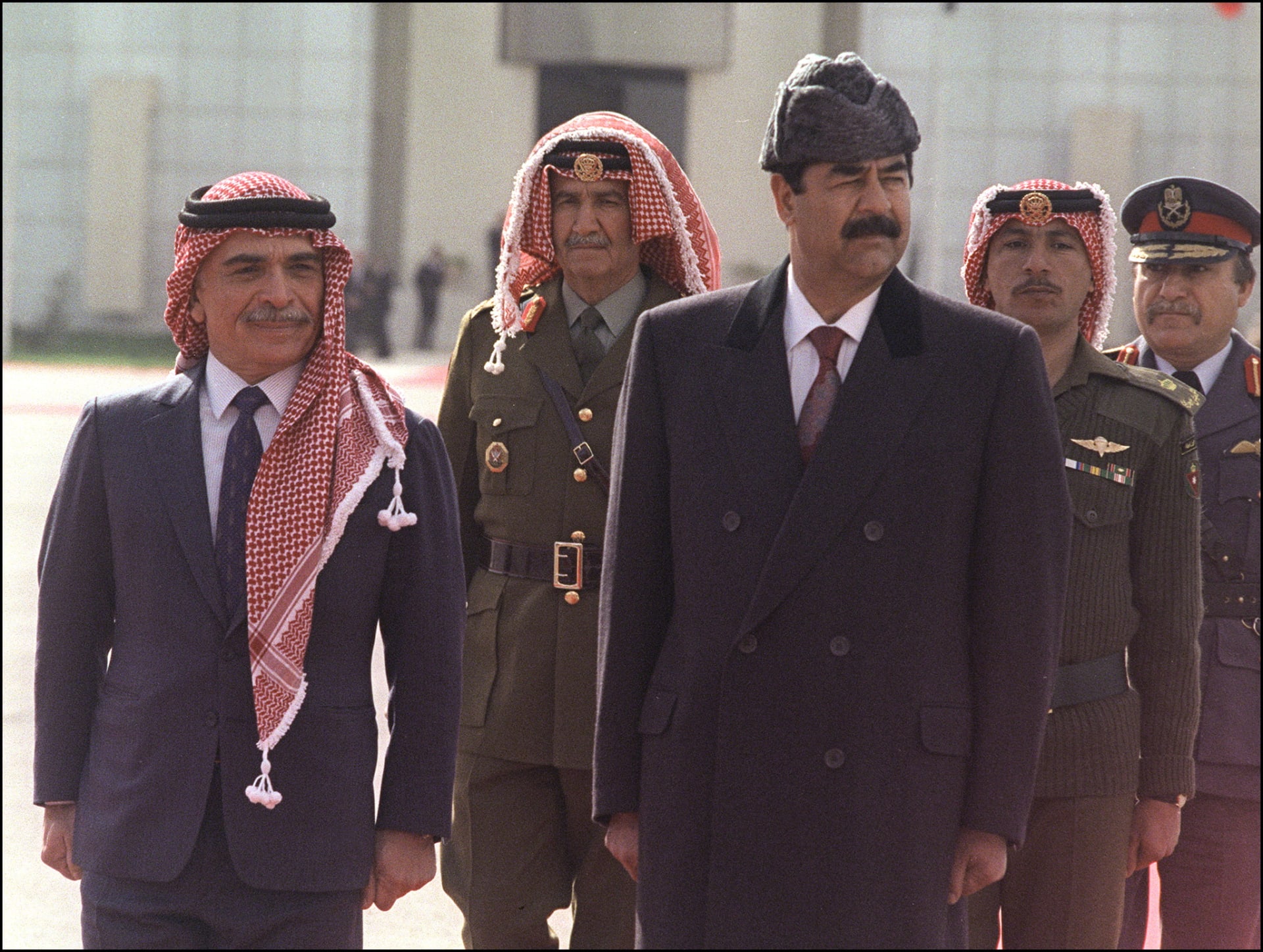 رغد صدام حسين تنشر فيديو لوالدها وملك الأردن الراحل مهنئة بزفاف الحسين ورجوة