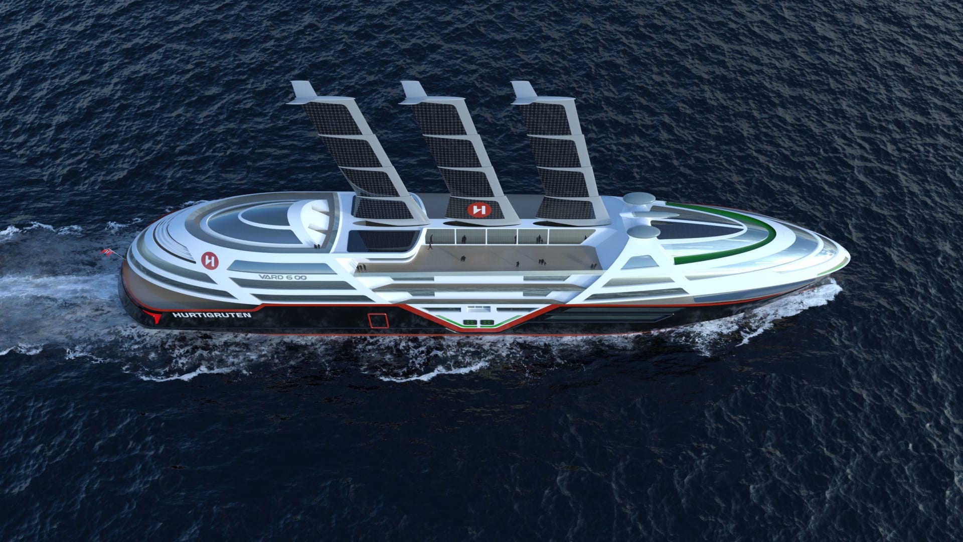 من المقرر إطلاق سفينة سياحية كهربائية بأشرعة شمسية عملاقة في عام 2030