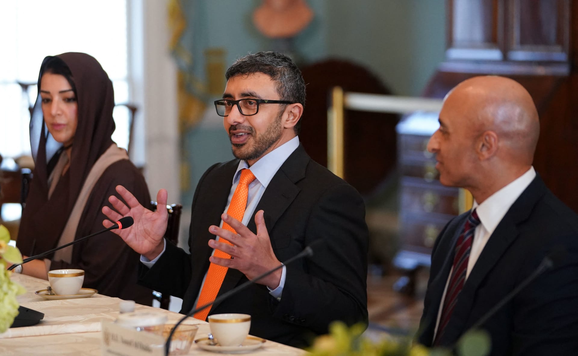 وزير خارجية الإمارات يتفاعل مع وصف ساويرس لمحمد بن زايد بـ"حكيم العرب"