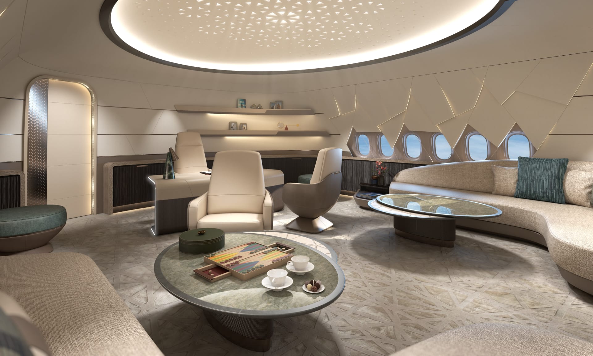 في دبي..الكشف عن مفهوم تصميم داخلي ملكي لأكبر طائرة ذات محركين في العالم