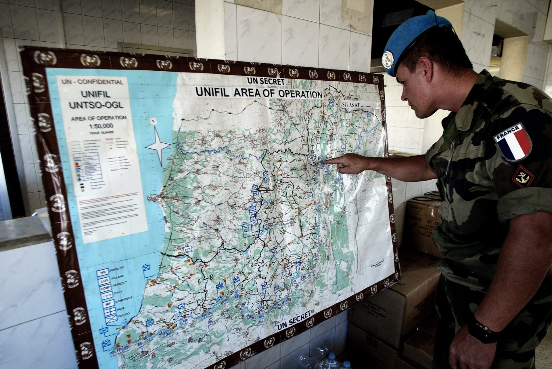 خريطة توضح موقع نهر الليطاني ومناطق انتشار الجيش اللبناني وفقا للهدنة مع إسرائيل