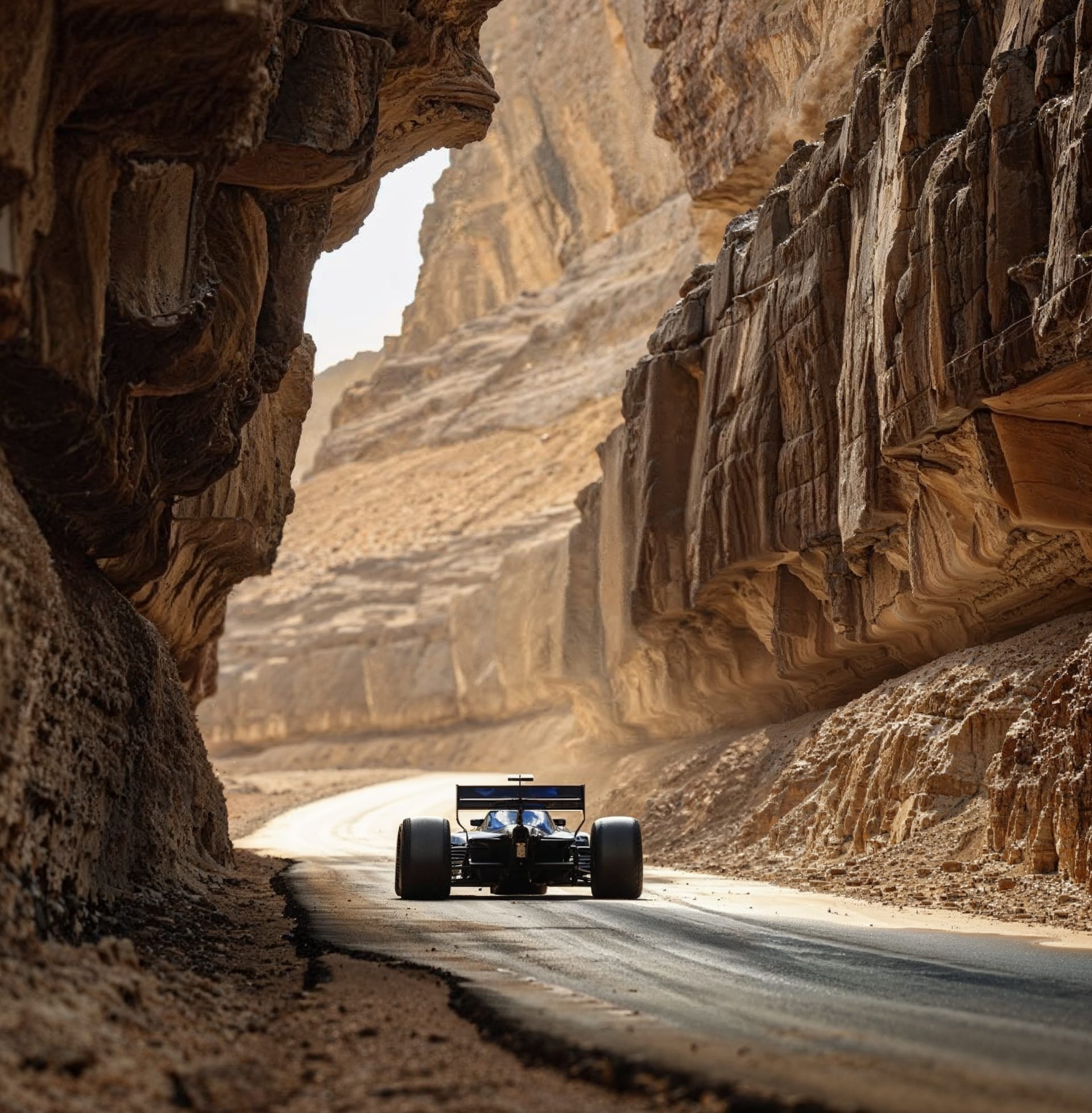 سباق سيارات بين صخور العلا بالسعودية؟ فنانة تتخيل كيف سيبدو ذلك بالذكاء الاصطناعي