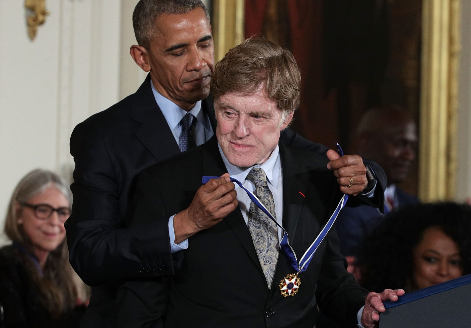U.S. President Barack Obama presents the Presidential Medal of Freedom to Robert Redford