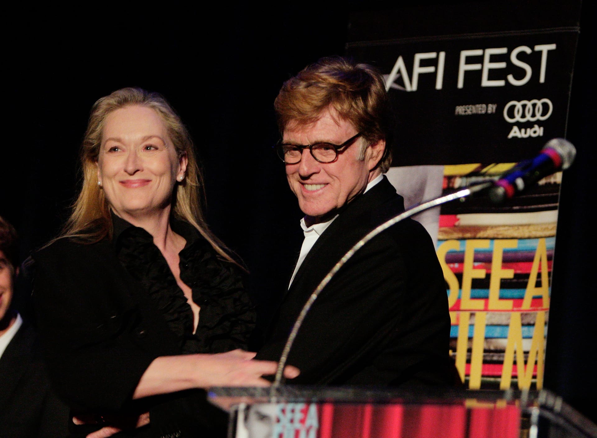 Meryl Streep and Robert Redford introduce the film during the AFI FEST 2007