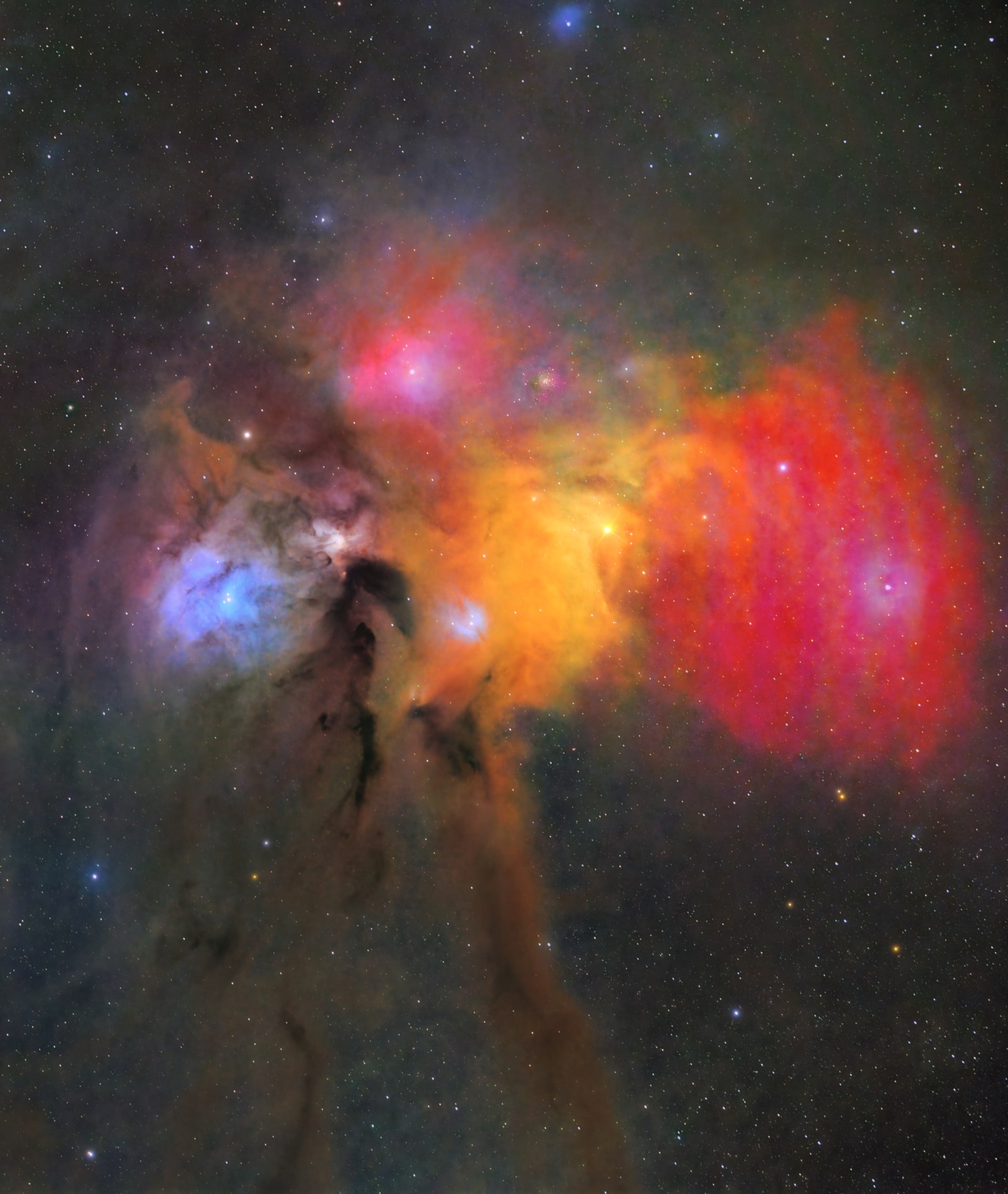 بينها سديم الذئب المظلم ..صور فلكية مذهلة ترصد عجائب الكون في سماء مصر