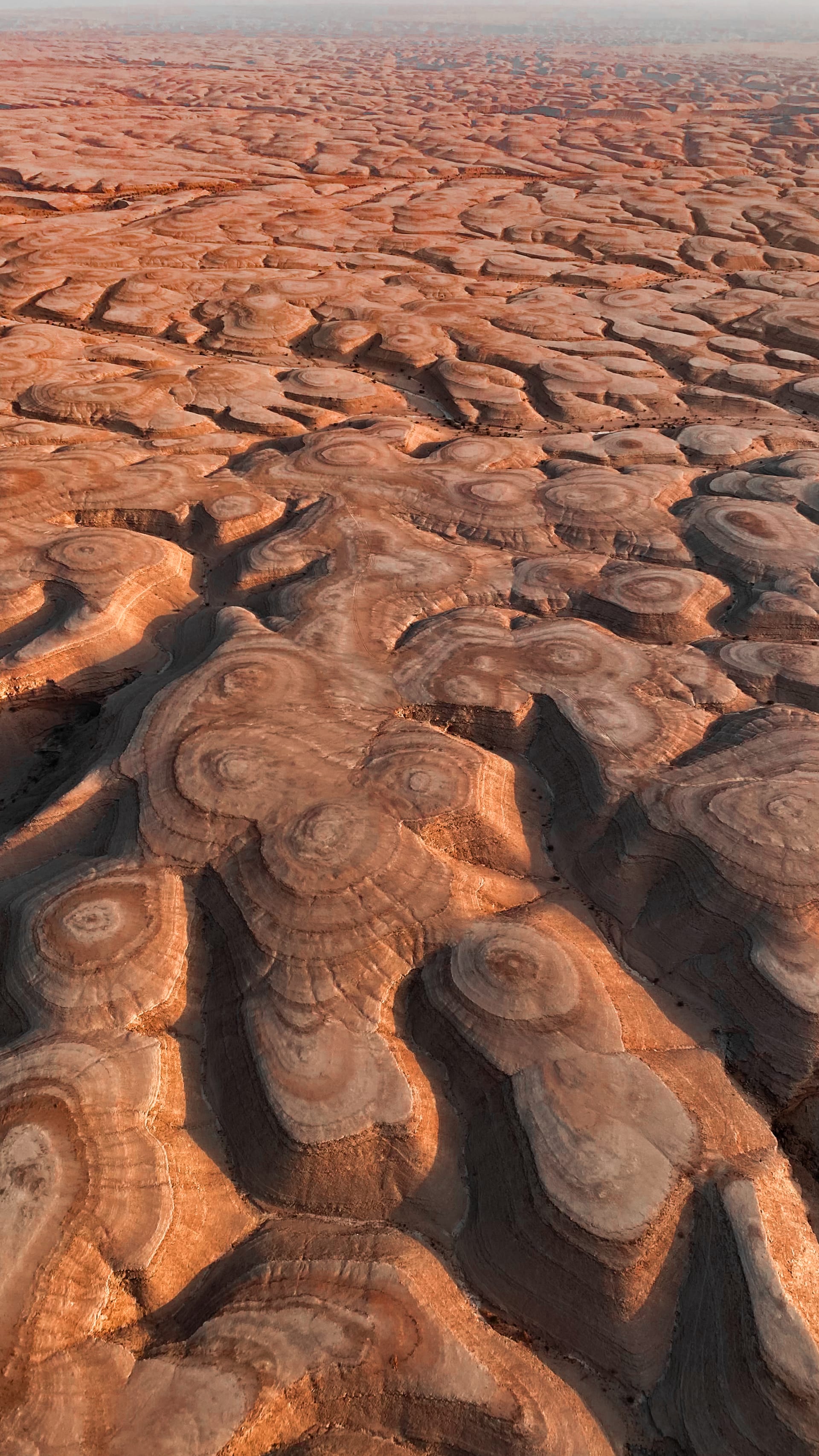 من الجو..مصور يكشف لوحات فنية شكلتها أنامل الطبيعة في قلب السعودية