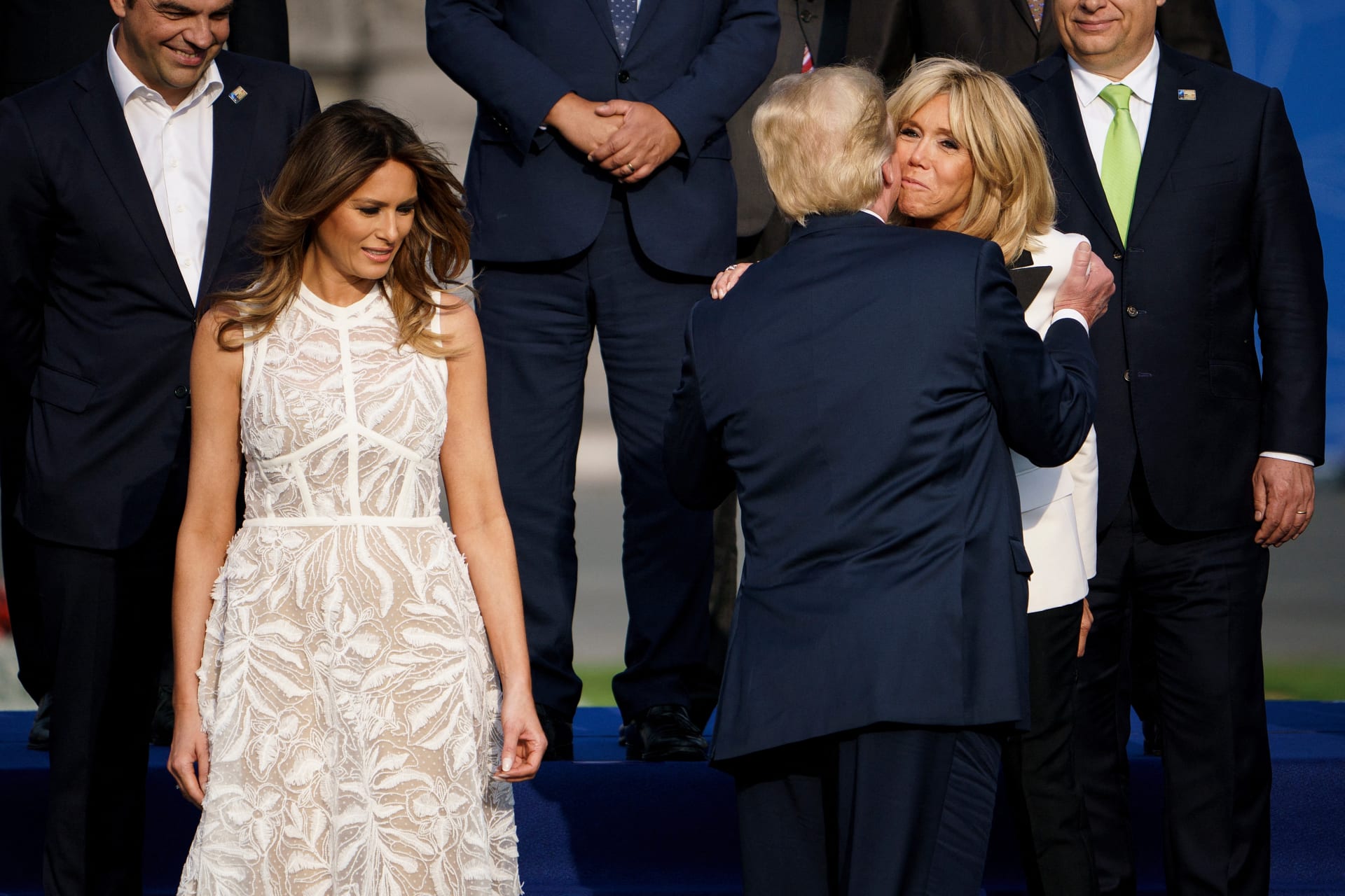 ميلانيا ترامب بفستان من إيلي صعب في يوليو 2018