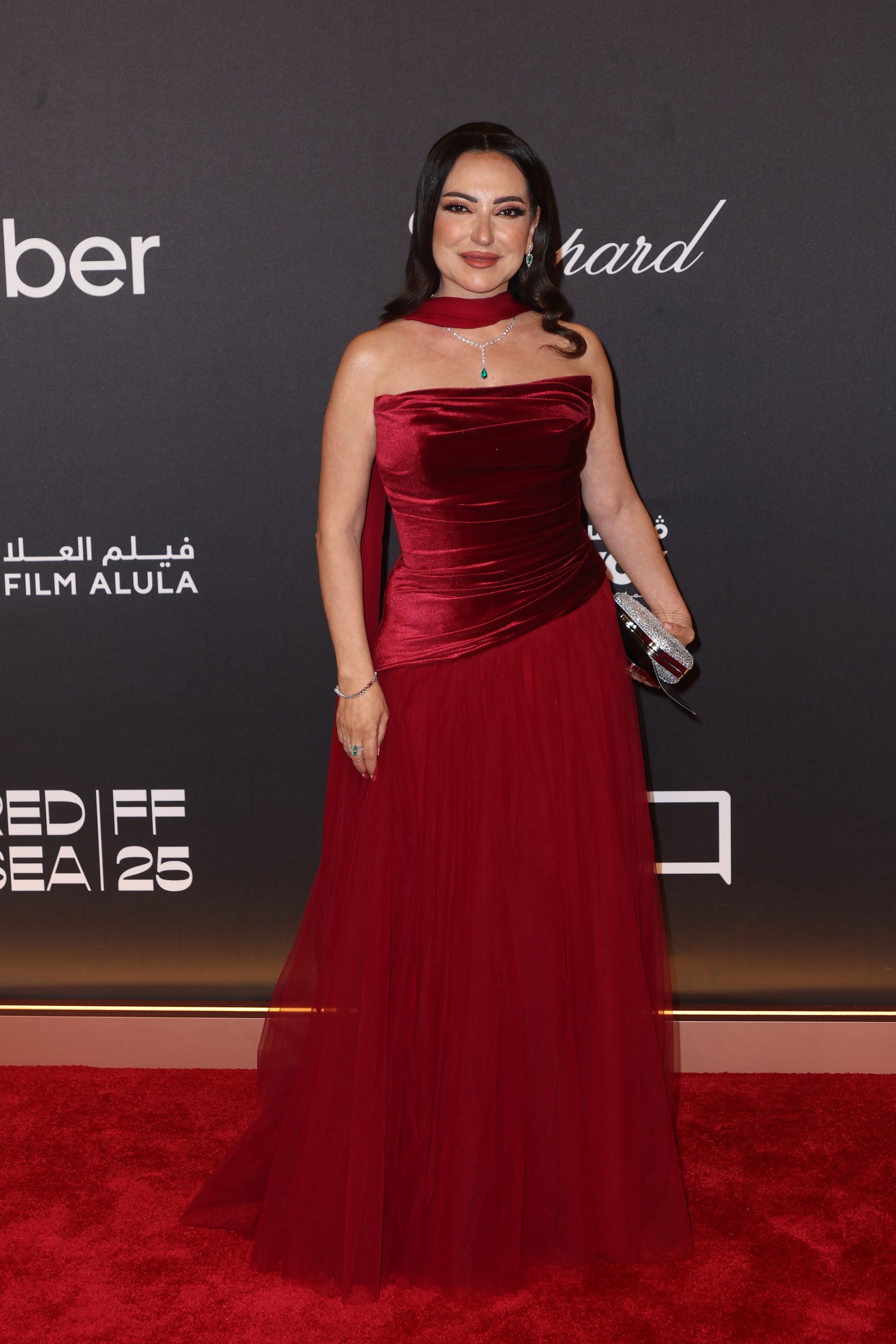 الممثّلة السوريّة أمل عرفة في المهرجان. 