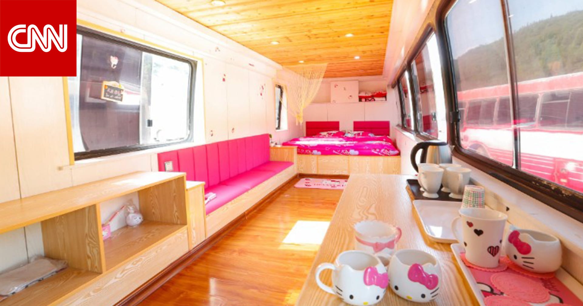 عندما تتحول باصات مهجورة إلى غرف فندقية لـ "هالو كيتي" CNN Arabic