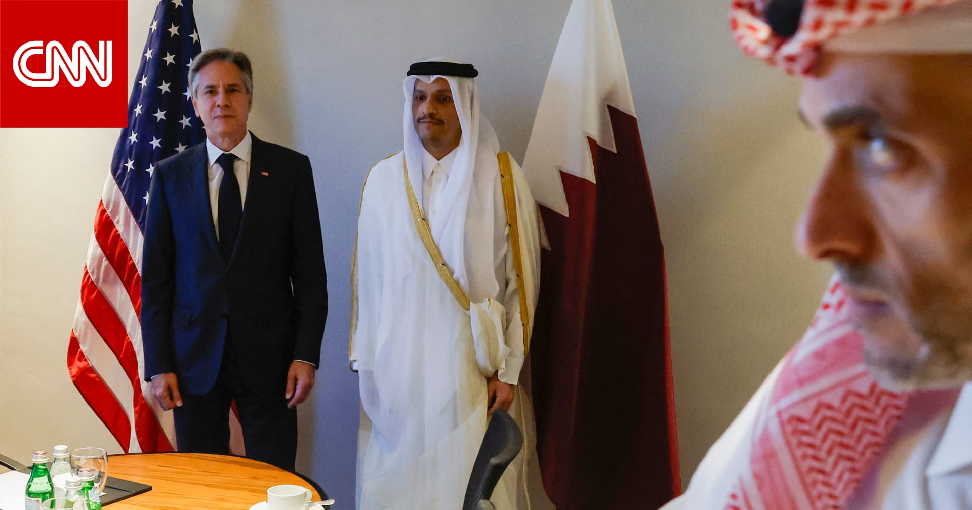 تحديث مباشر.. "بلا حديث" خلال التقاط صورة مشتركة لبلينكن ووزير خارجية قطر