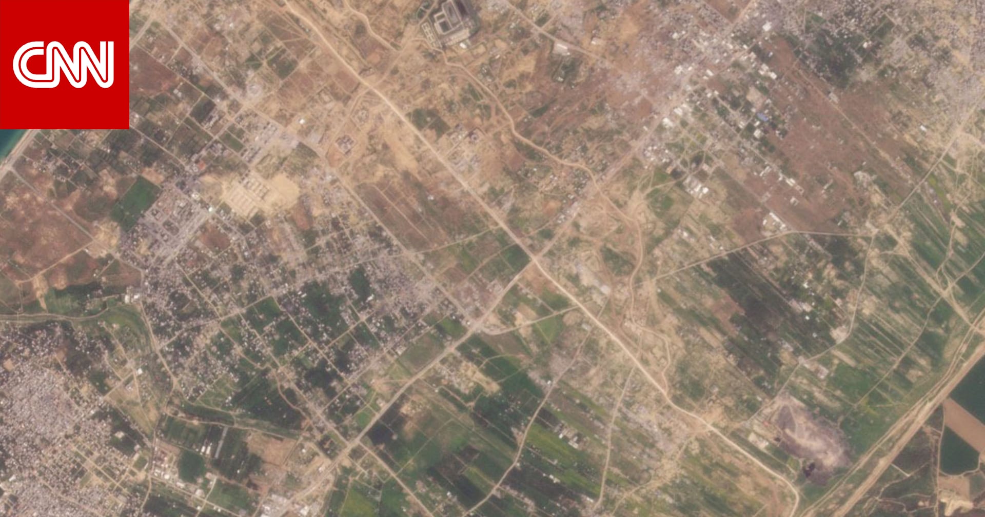 صور الأقمار الصناعية تظهر وصول طريق إسرائيلي يقسم قطاع غزة لقسمين إلى ساحل البحر الأبيض المتوسط