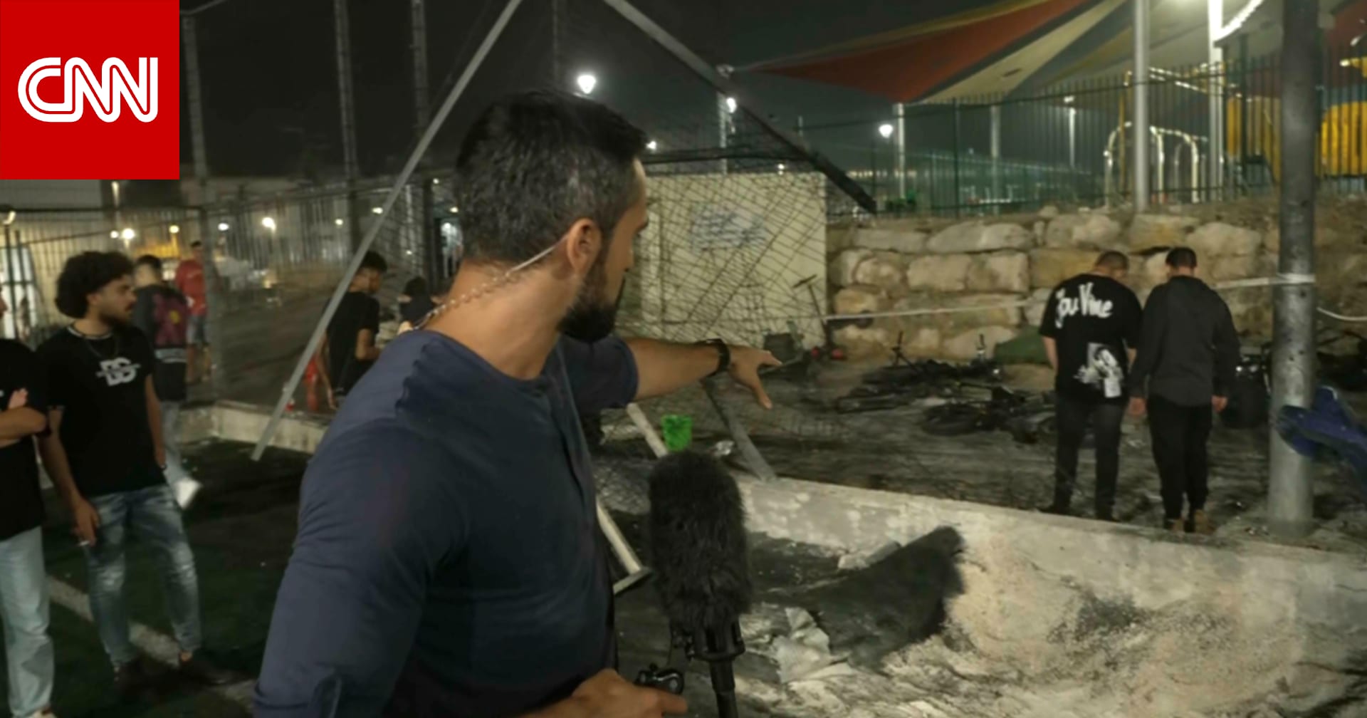 مراسل CNN يوضح مكان سقوط الصاروخ في مرتفعات الجولان