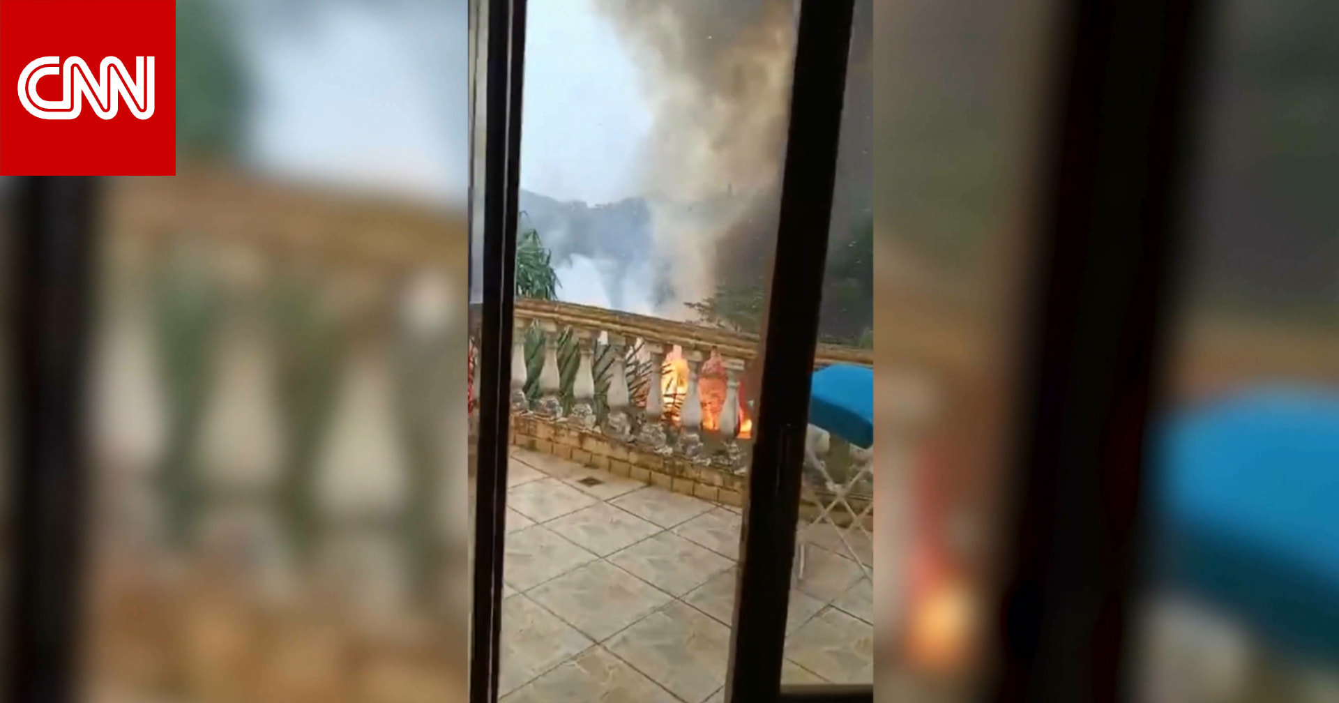 فيديو صورته سيدة من شرفة منزلها يُظهر تحطم طائرة الركاب البرازيلية فوق منازل