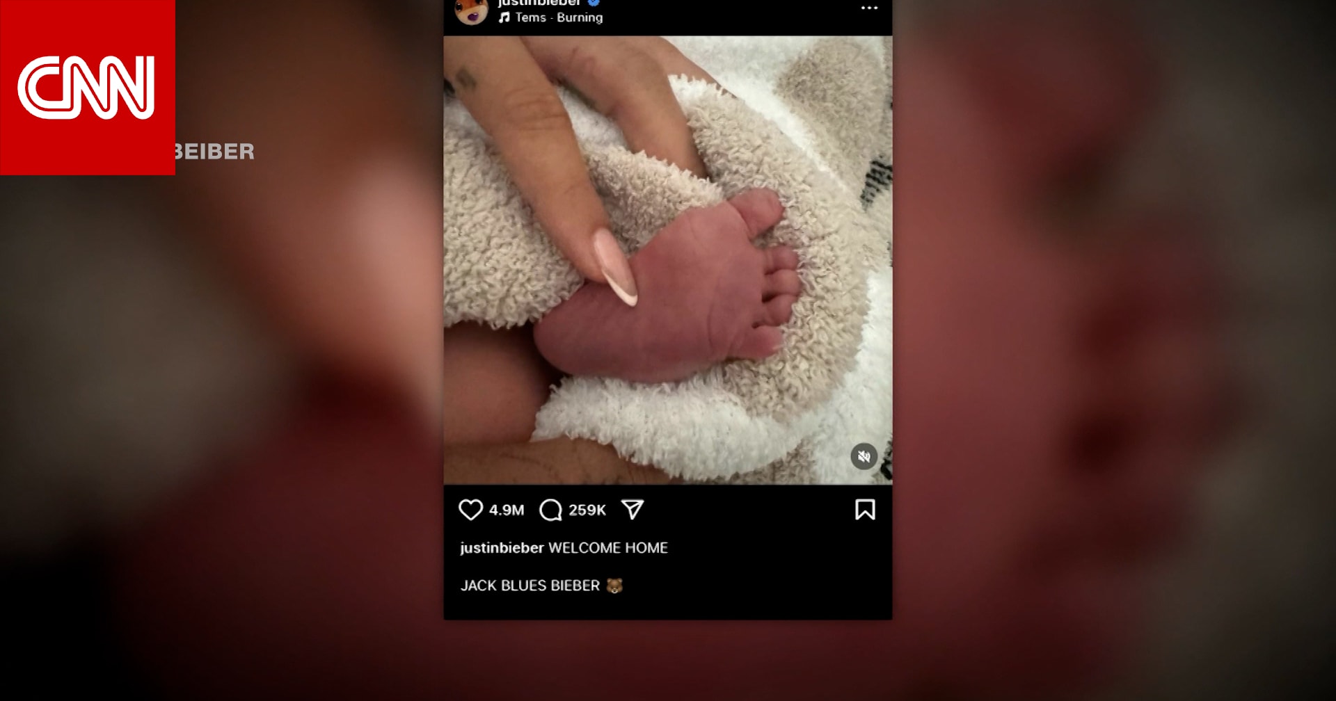 حصدت 16 مليون إعجاب.. جاستن بيبر وزوجته يستقبلان مولودهما الأول وينشران صورة