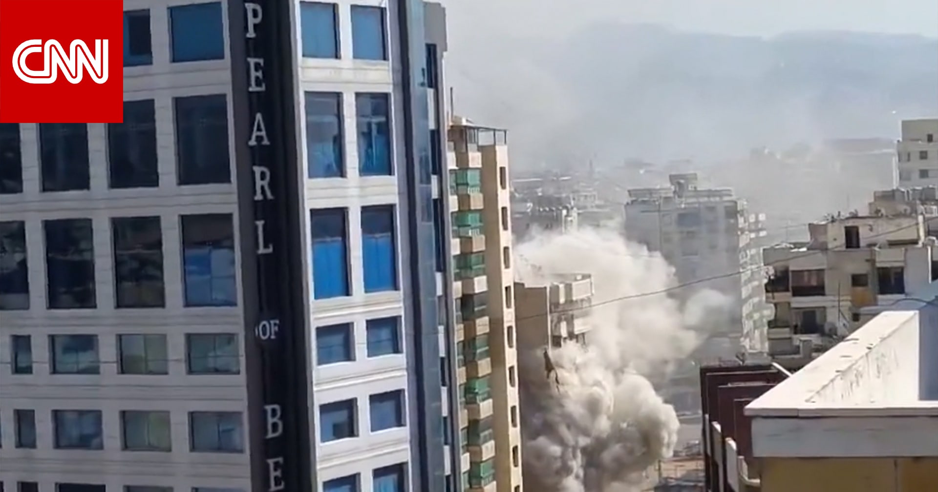 فيديو يظهر لحظة انفجار هائل في بيروت بعد غارة إسرائيلية